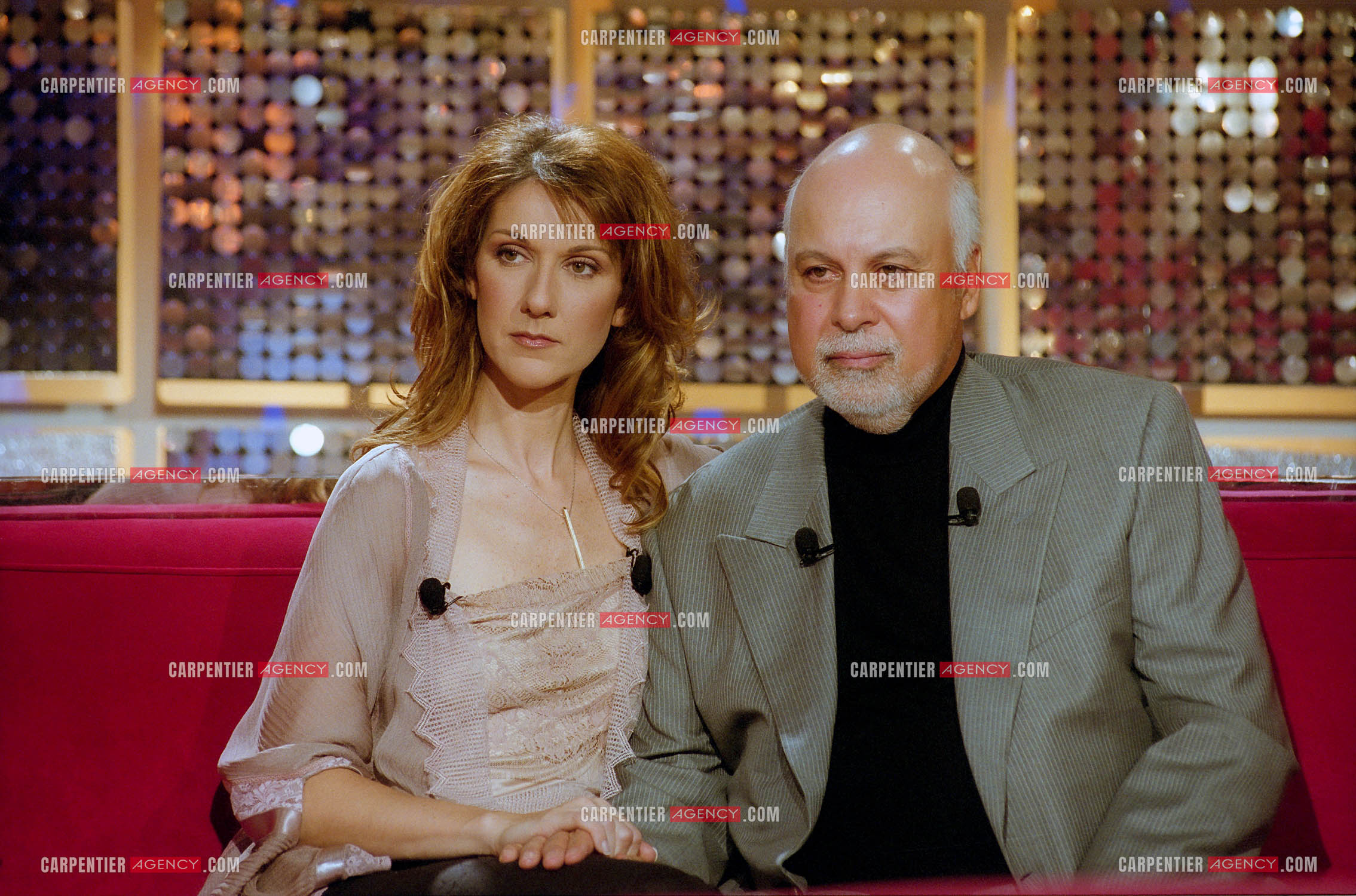 Enregistrement de l'émission spéciale Céline Dion et son mari René sur France 2 le 19 mars 2002.     ( Exclusif ).