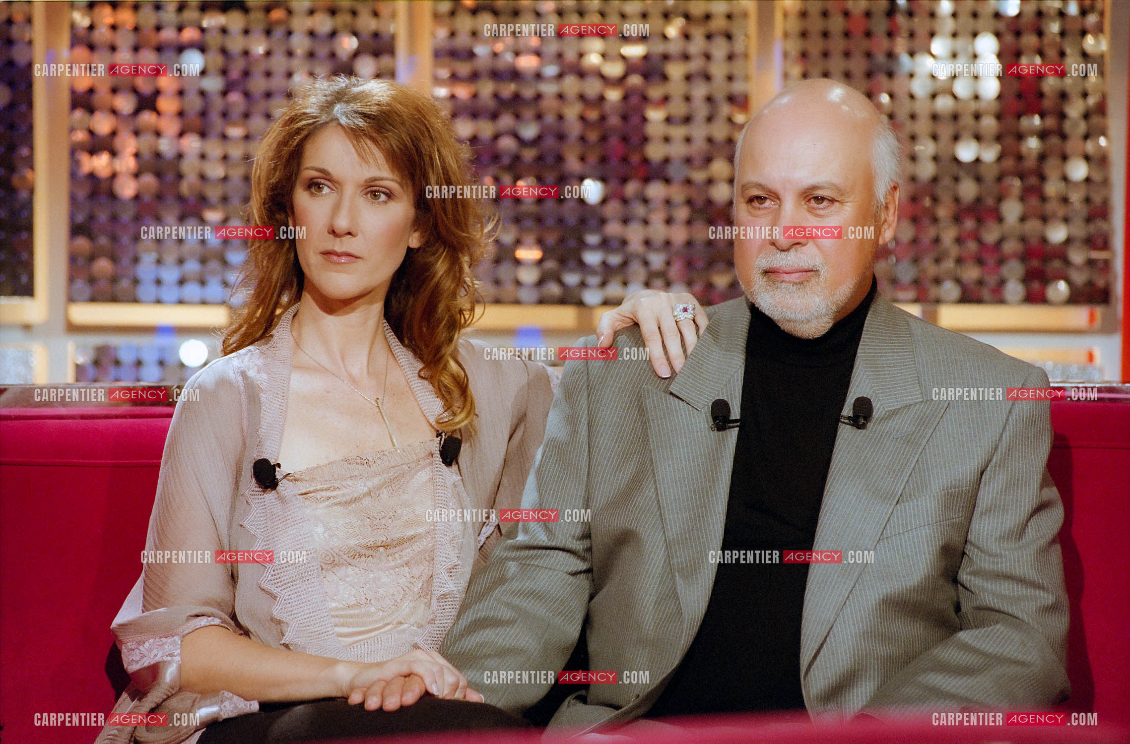 Enregistrement de l'émission spéciale Céline Dion et son mari René sur France 2 le 19 mars 2002.     ( Exclusif ).