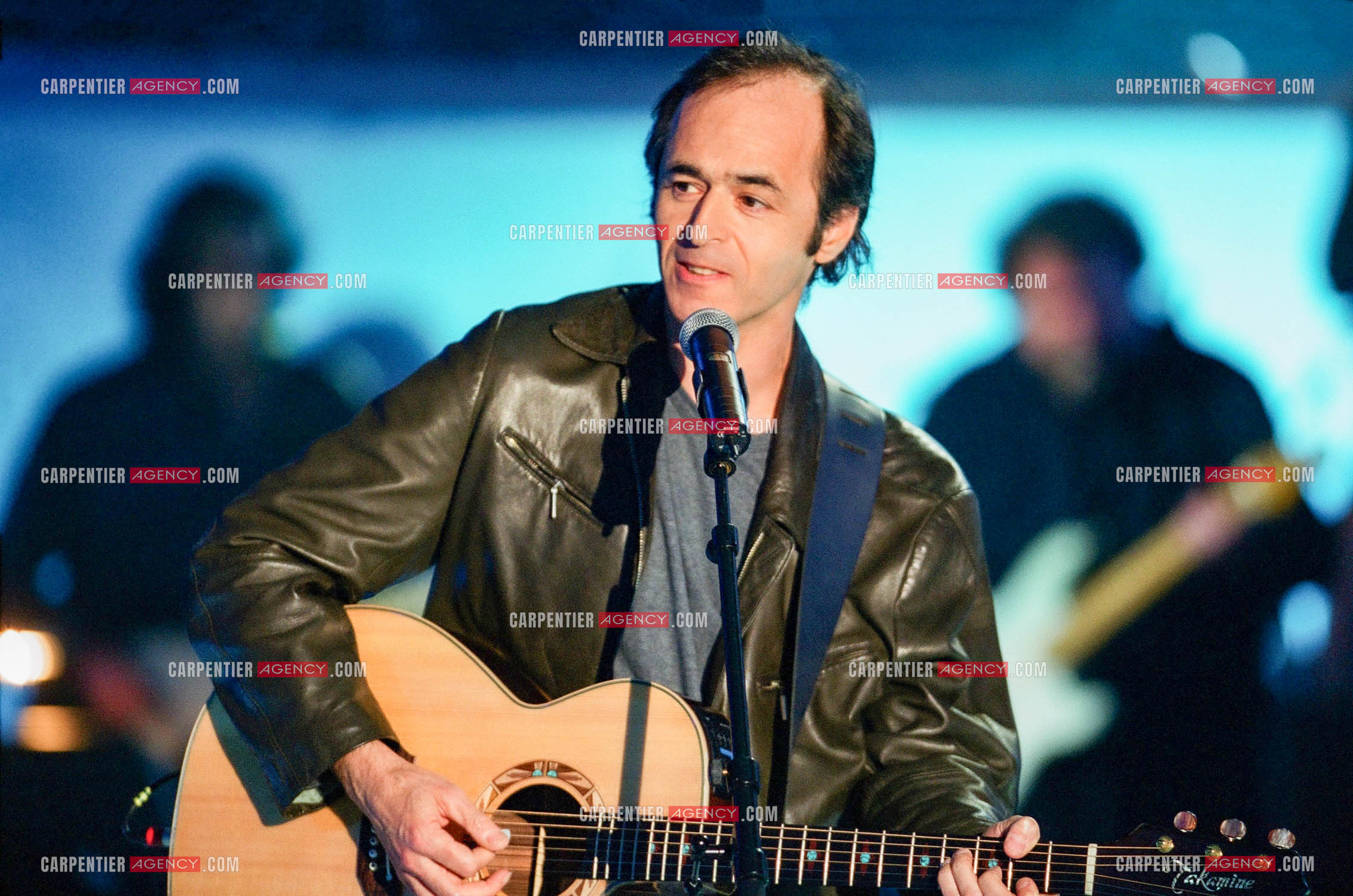Enregistrement de l'émission spéciale Céline Dion sur TF1 le 17 Mars 2002. Le chanteur Jean-Jacques Goldman.  ( Exclusif )