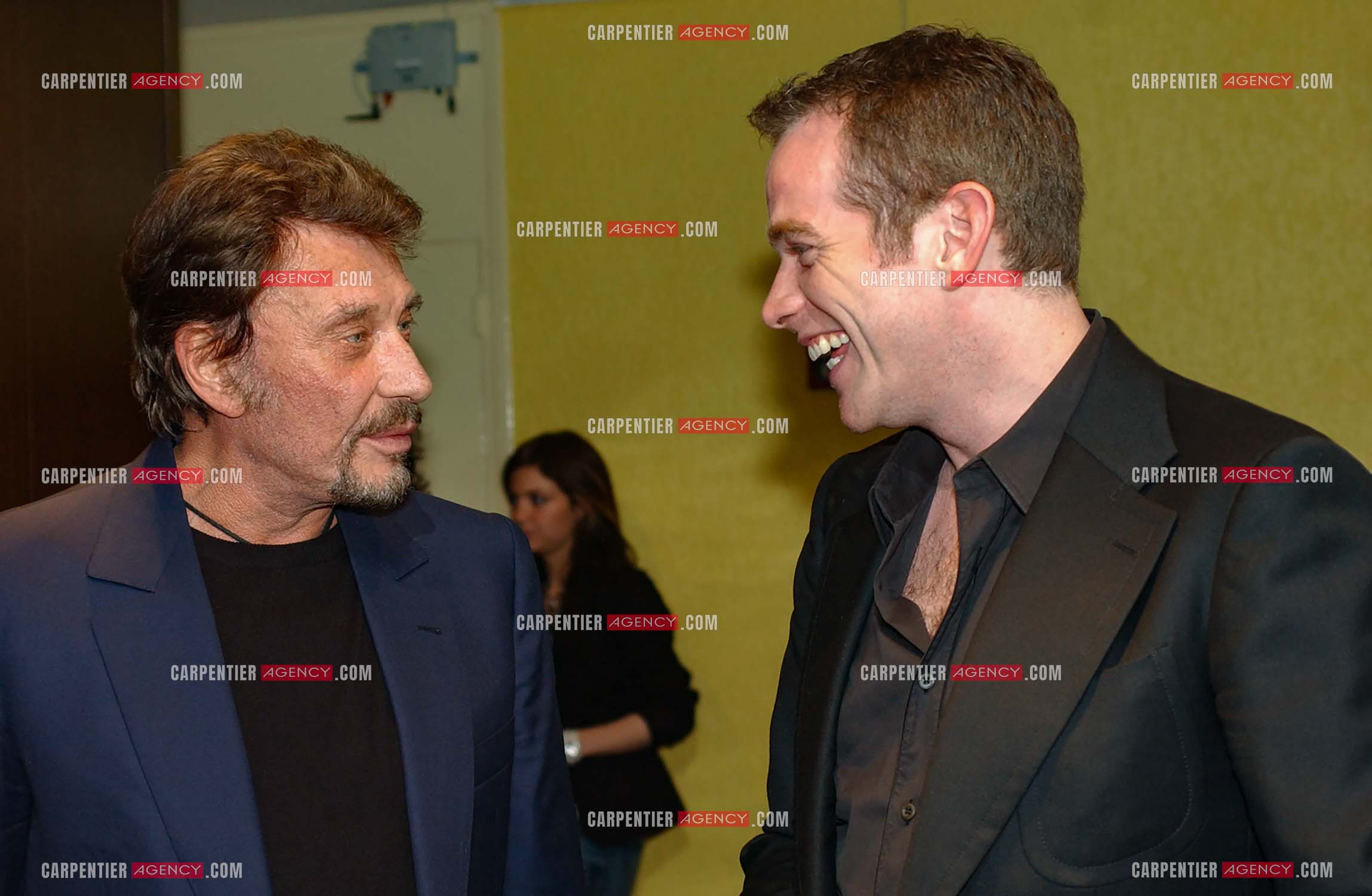 Générale de la comédie musicale “ DON JUAN “ au Palais des Congrès de Paris le 02 Mars 2005. Johnny Hallyday et Garou.            ( Exclusif )