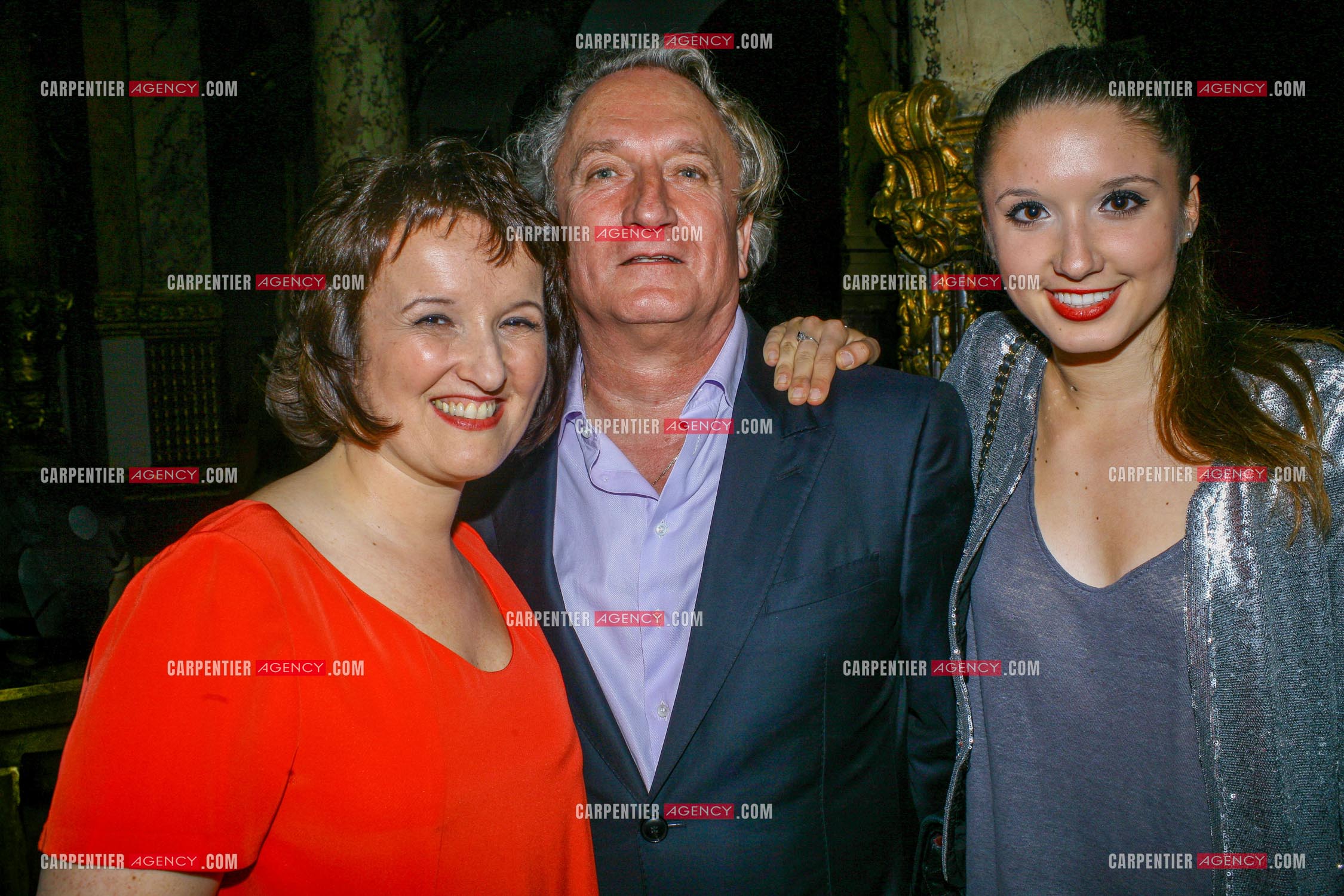 L'humoriste Anne Roumanoff avec son mari Philippe Vaillant et leur fille Alice.              ( Exclusif )
