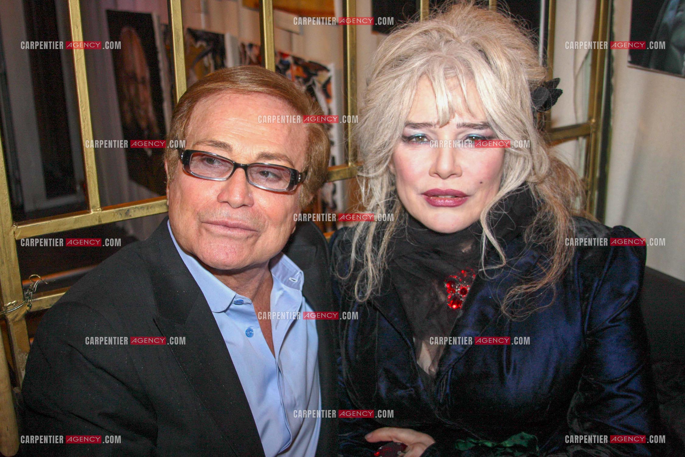 Le producteur Bruno Gigliotti dit Orlando ( frère de Dalida ) avec la  prof de chant de la Star Académy Armande Altaï.