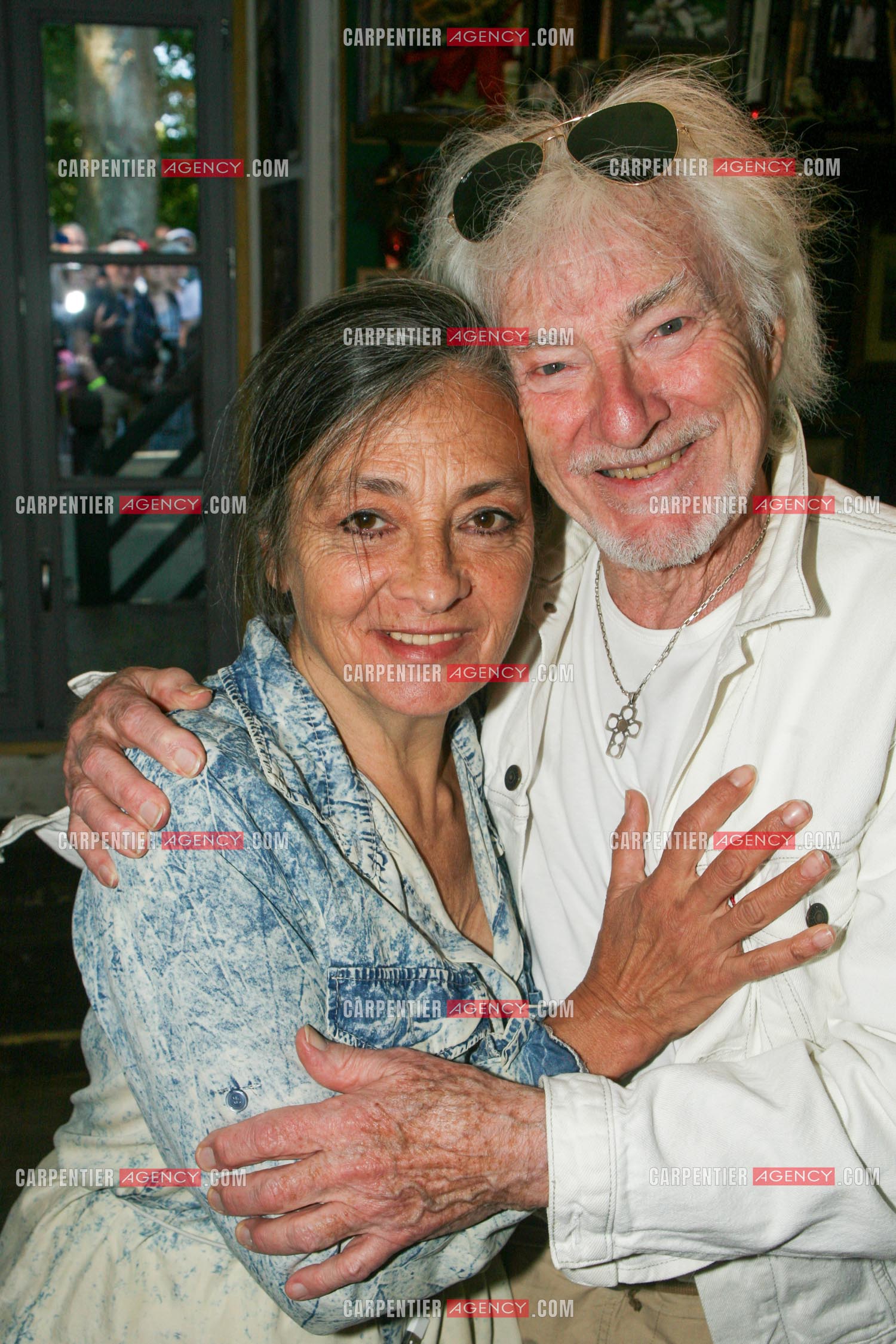 La chanteuse Catherine Ringer avec le chanteur Hugues Aufray.                       ( Exclusif )