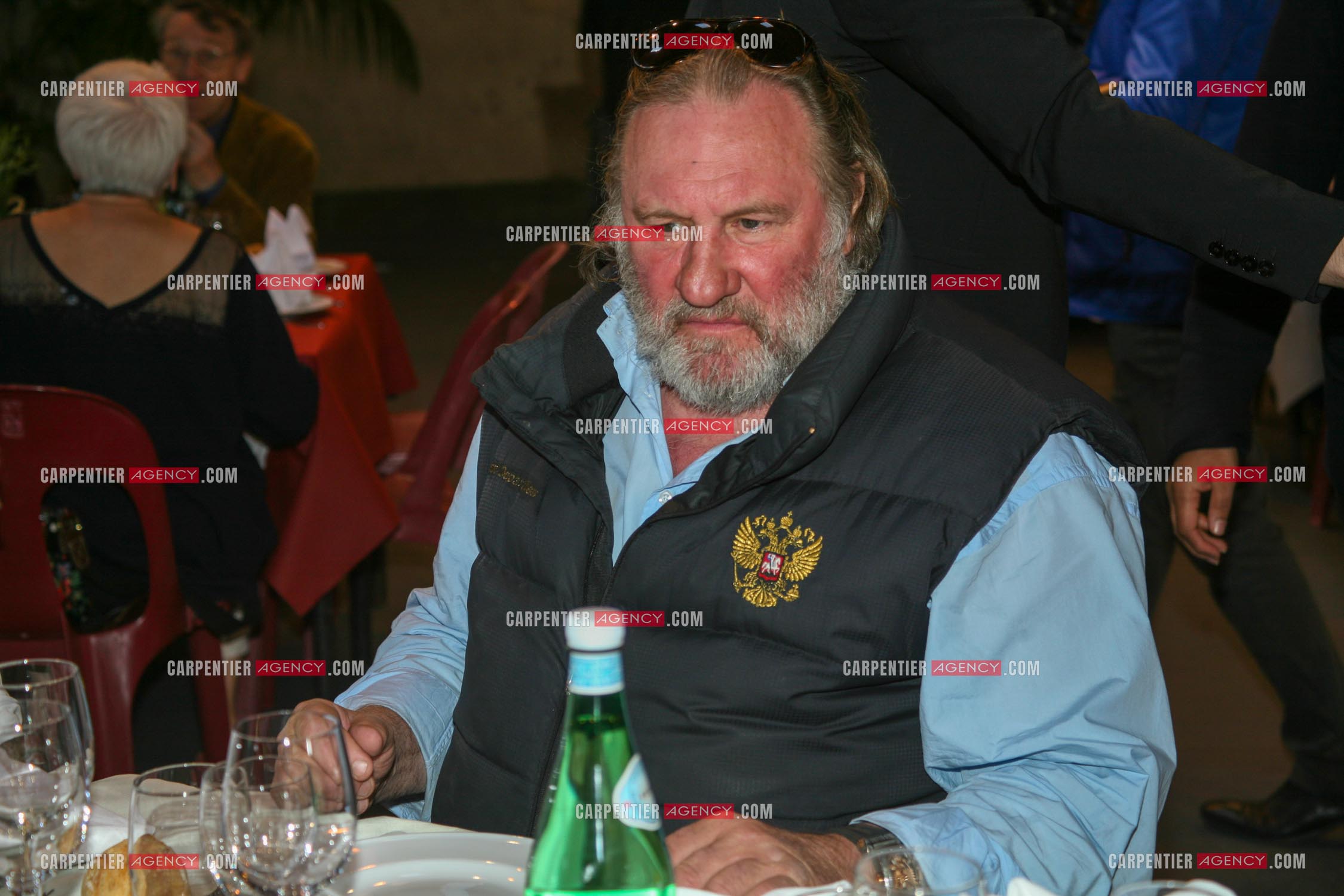 L'acteur Gérard Depardieu lors de la journée du livre et du vin à Saumur.