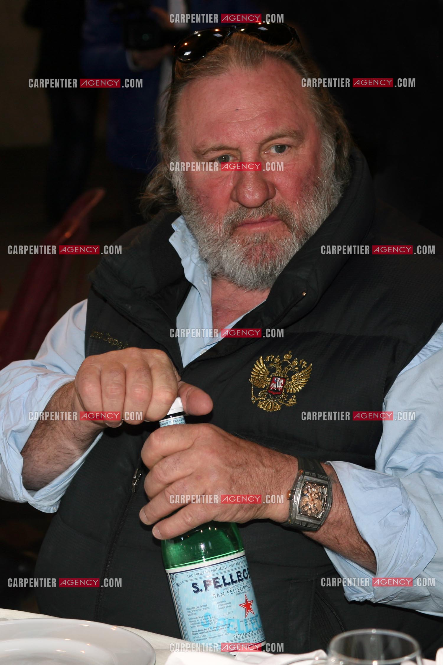 L'acteur Gérard Depardieu lors de la journée du livre et du vin à Saumur.