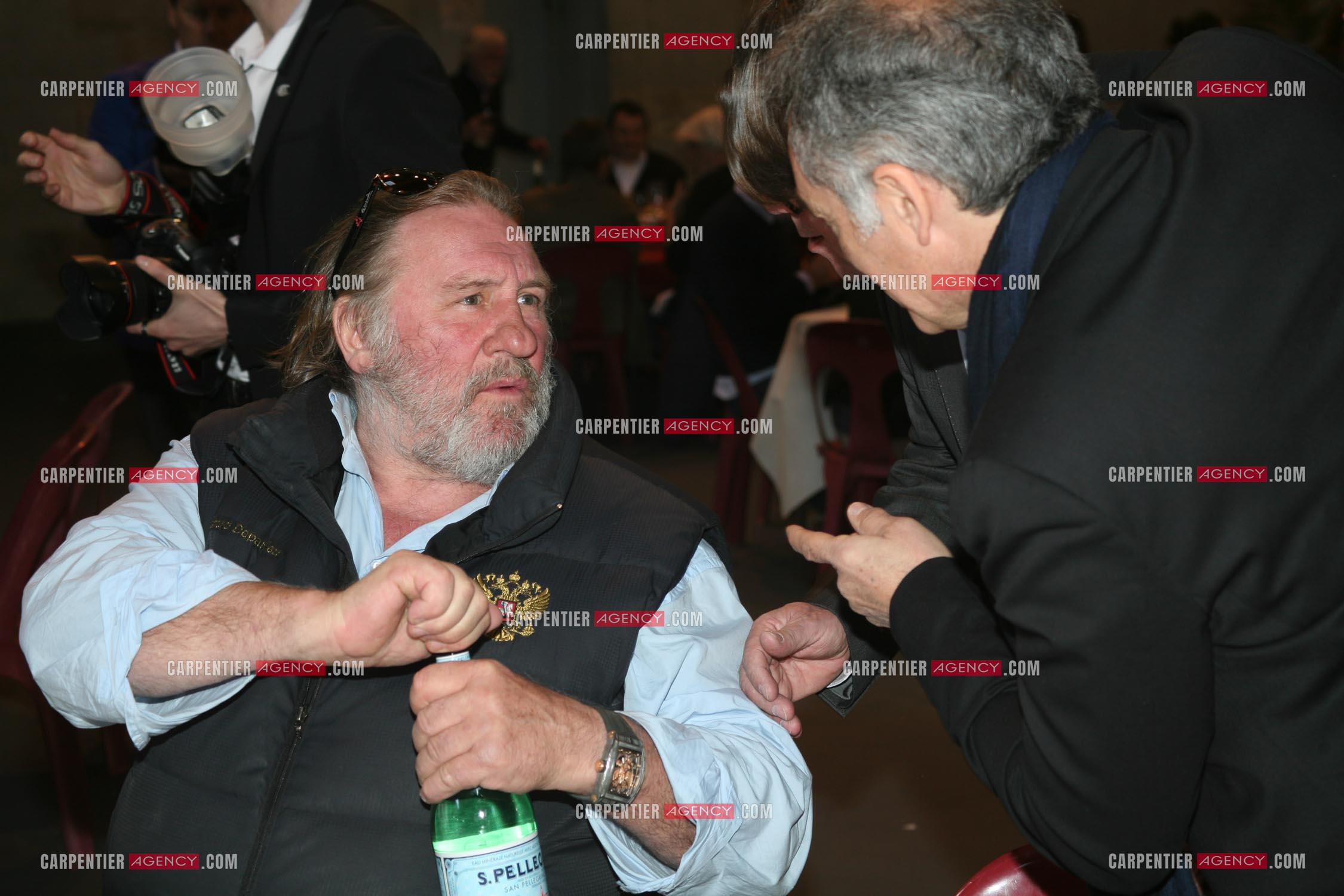 L'acteur Gérard Depardieu lors de la journée du livre et du vin à Saumur.