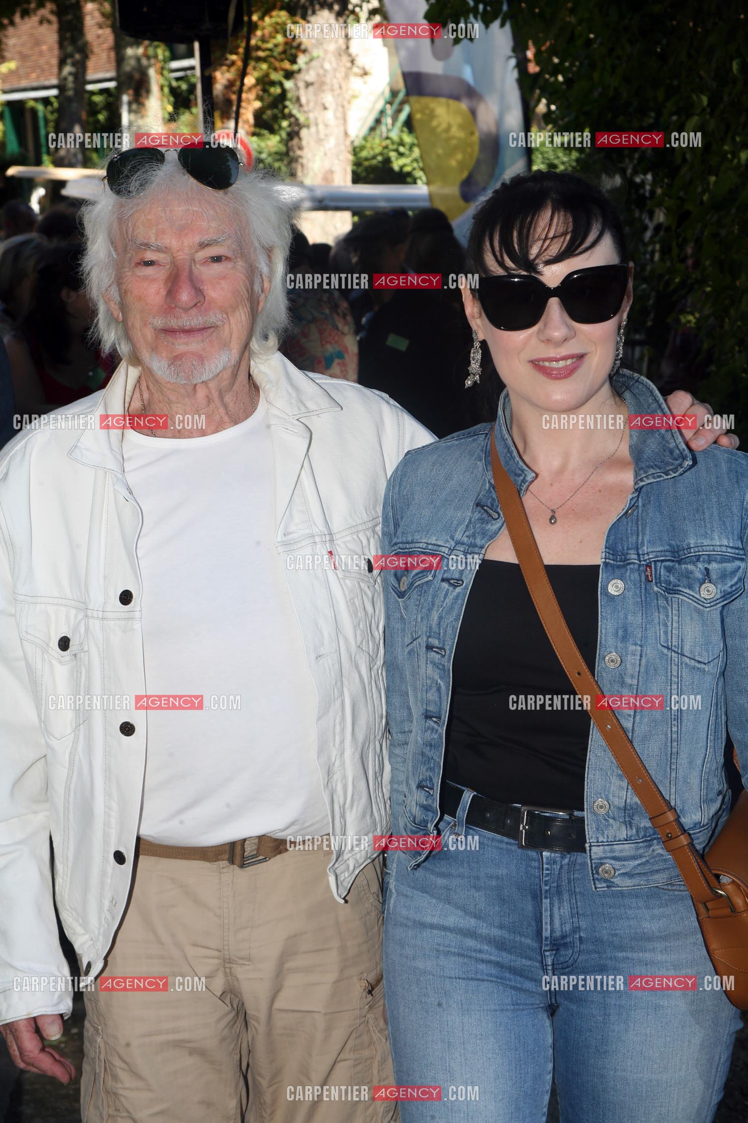 Le chanteur Hugues Aufray et sa compagne Muriel.    ( Exclusif )