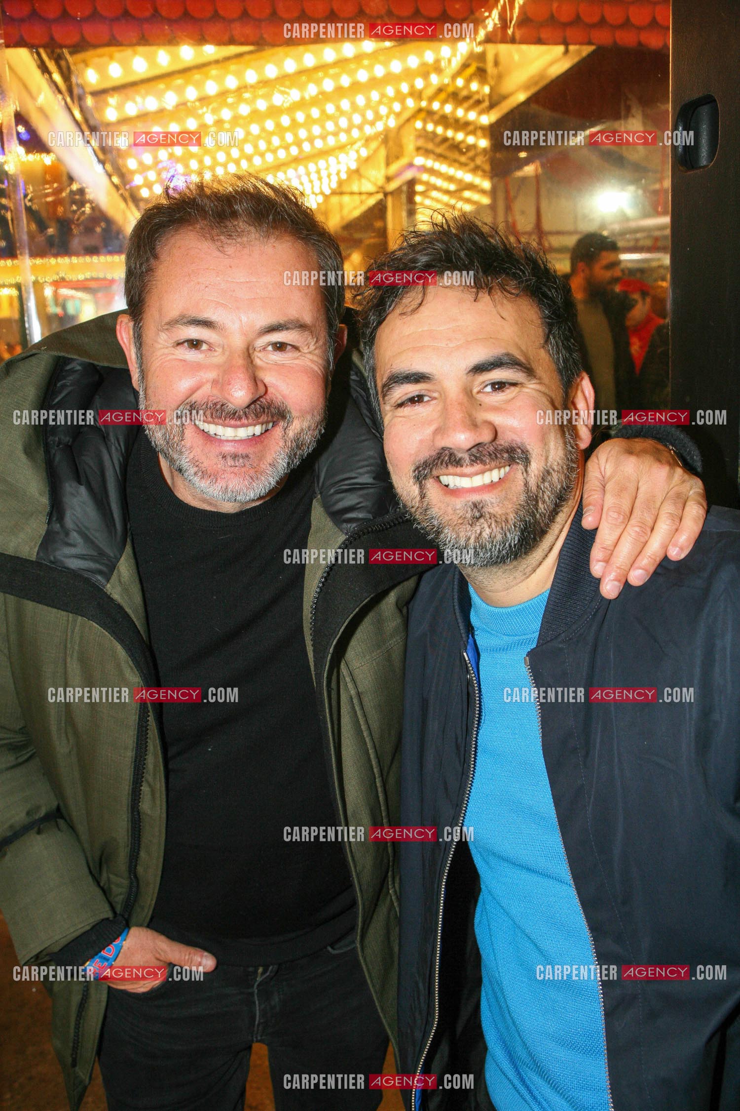 Les animateurs de télévision Jérôme Anthony et Alex Goude.                      ( Exclusif )