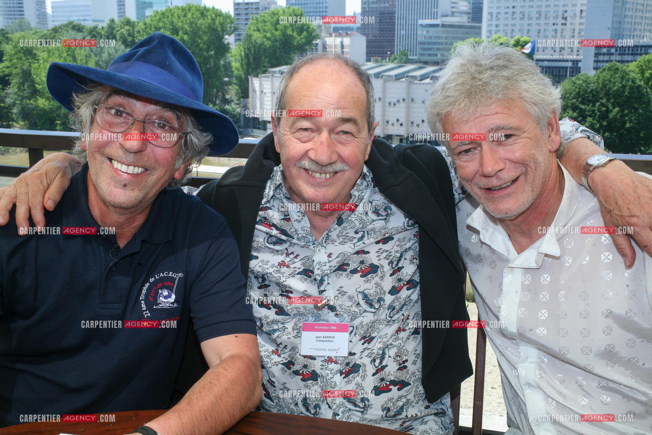 Les acteurs et musiciens Jean-Guy Fechner, Jean Sarrus, et Richard Bonnot.     ( Exclusif )