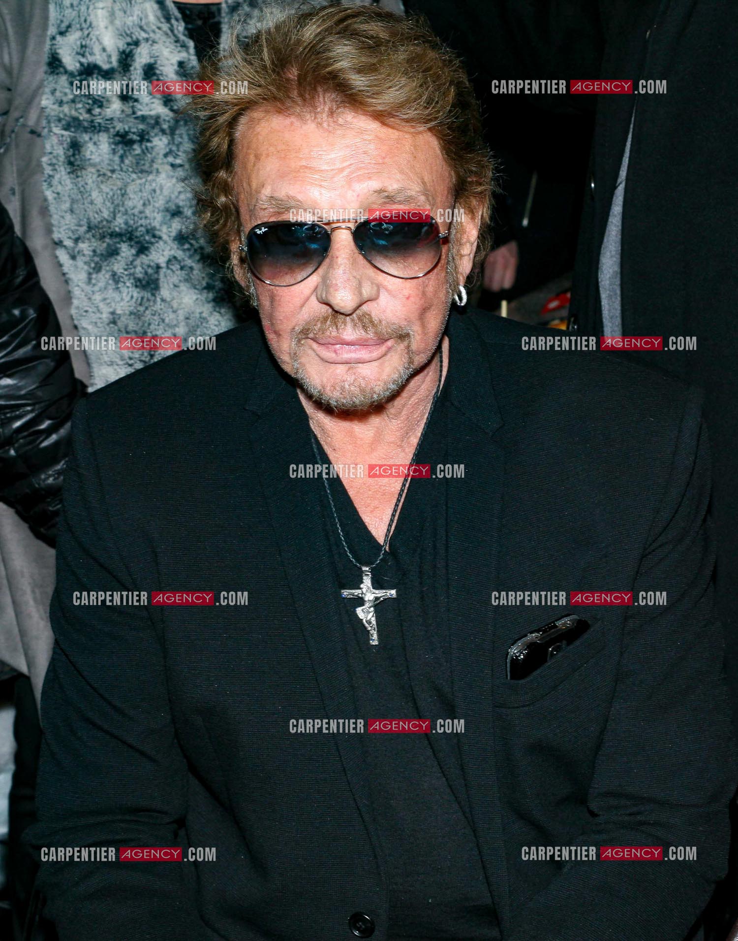 Le chanteur Johnny Hallyday au Grand Palais à Paris.        ( Exclusif )