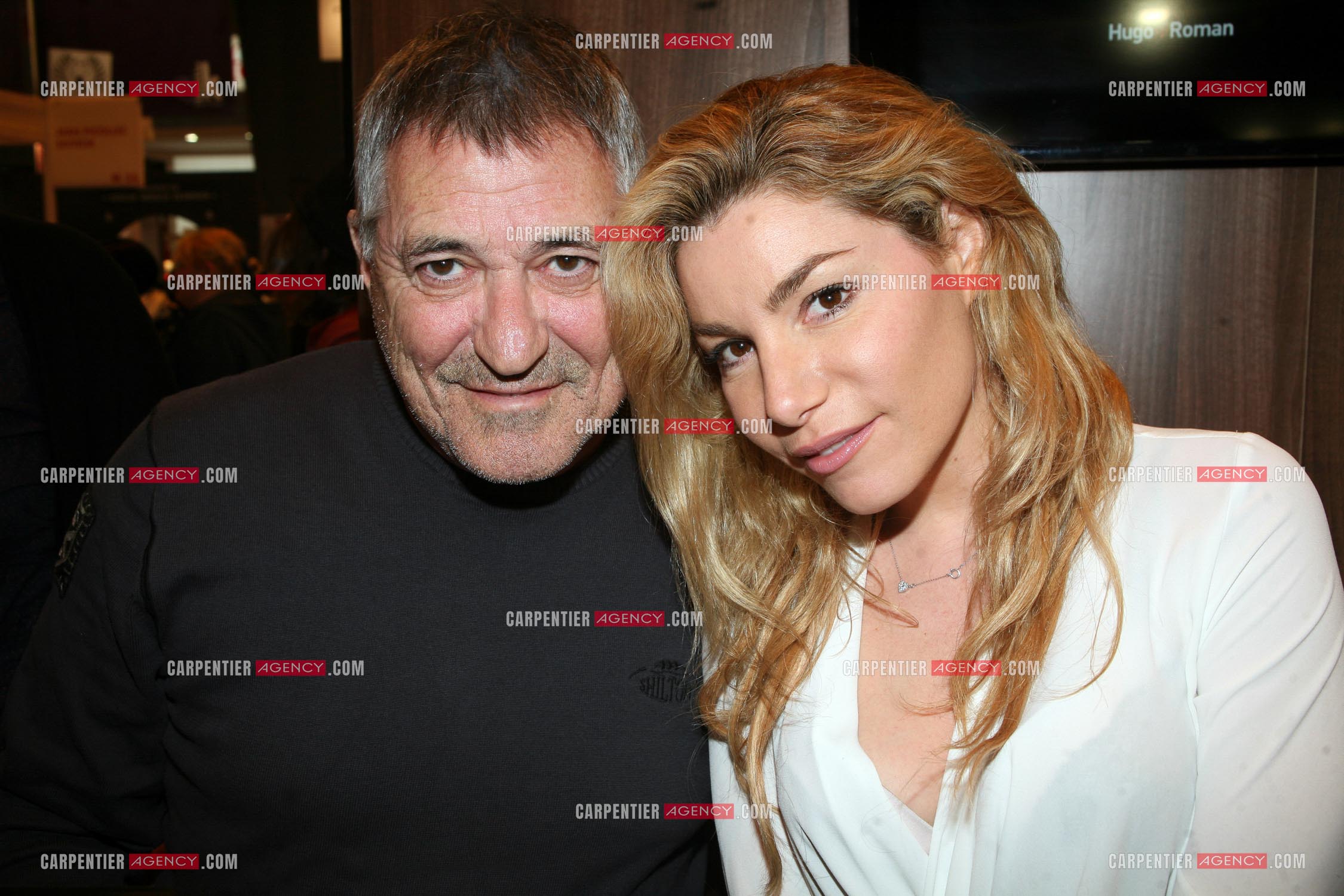 L'humoriste Jean-Marie Bigard et sa femme Lola à Paris.           ( exclusif )