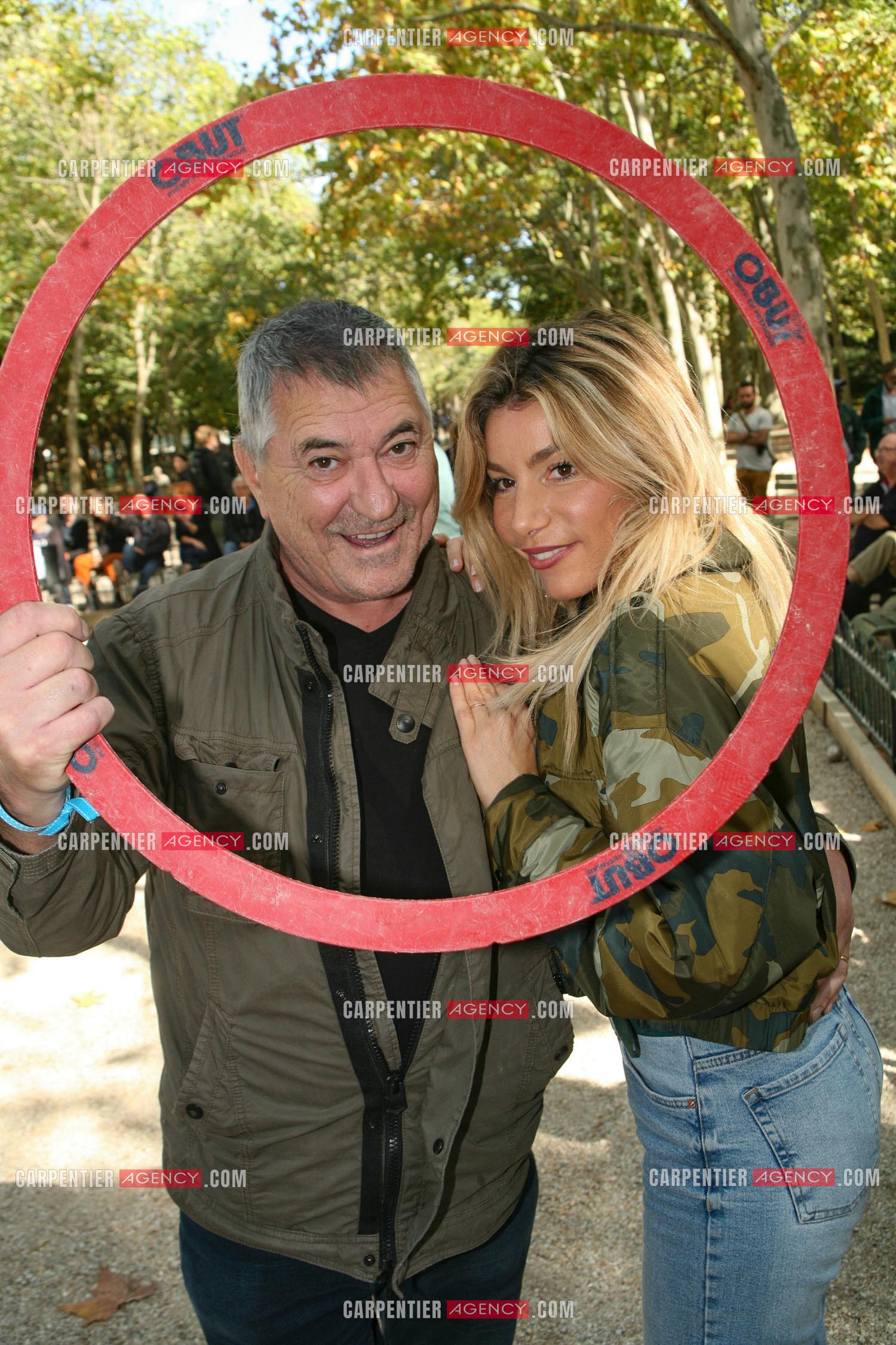 L'humoriste Jean-Marie Bigard et sa femme Lola à Paris.   ( exclusif )