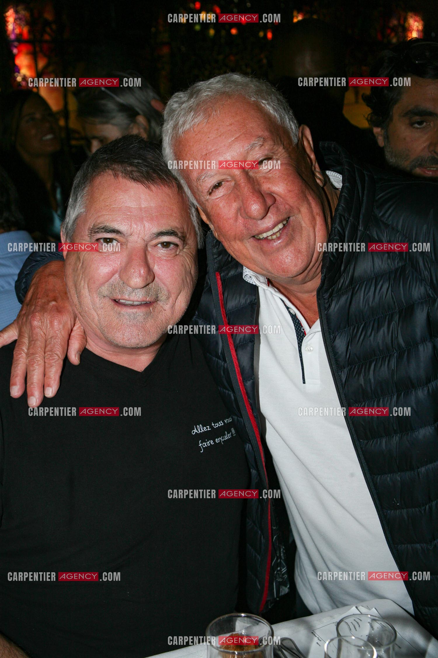 L'humoriste Jean-Marie Bigard et Stephane Collaro au Don Camillo à Paris.           ( exclusif )
