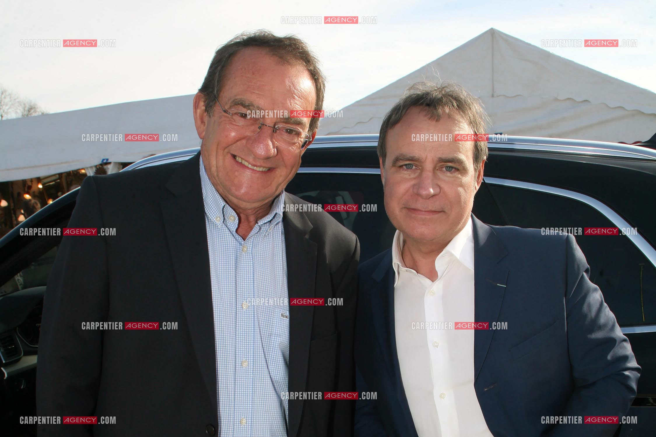 Le journaliste Jean-Pierre Pernaut et Fabien Lecoeuvre.     ( Exclusif )