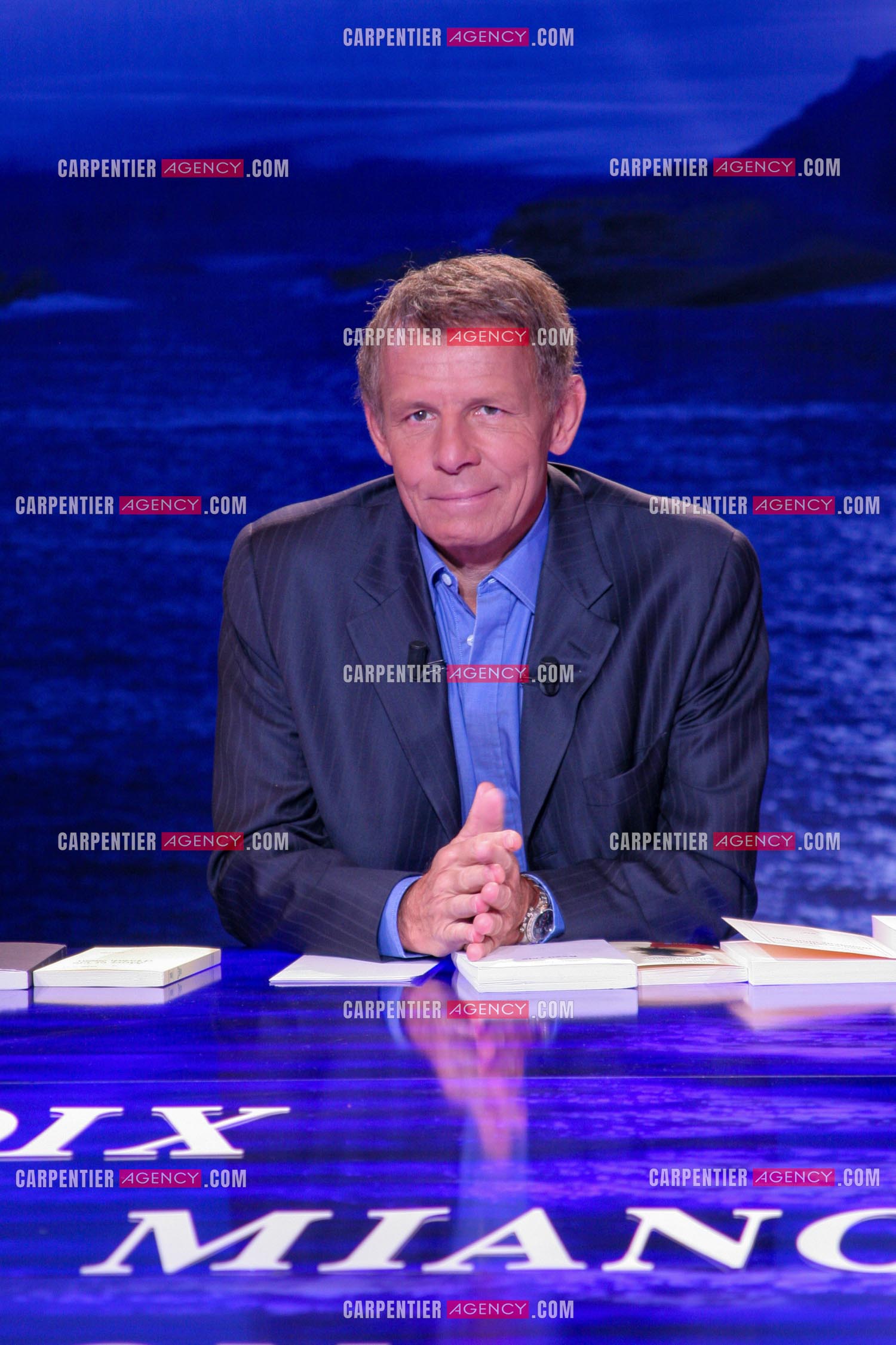 Le journaliste Patrick Poivre D'Arvor ( PPDA ).     ( Exclusif )