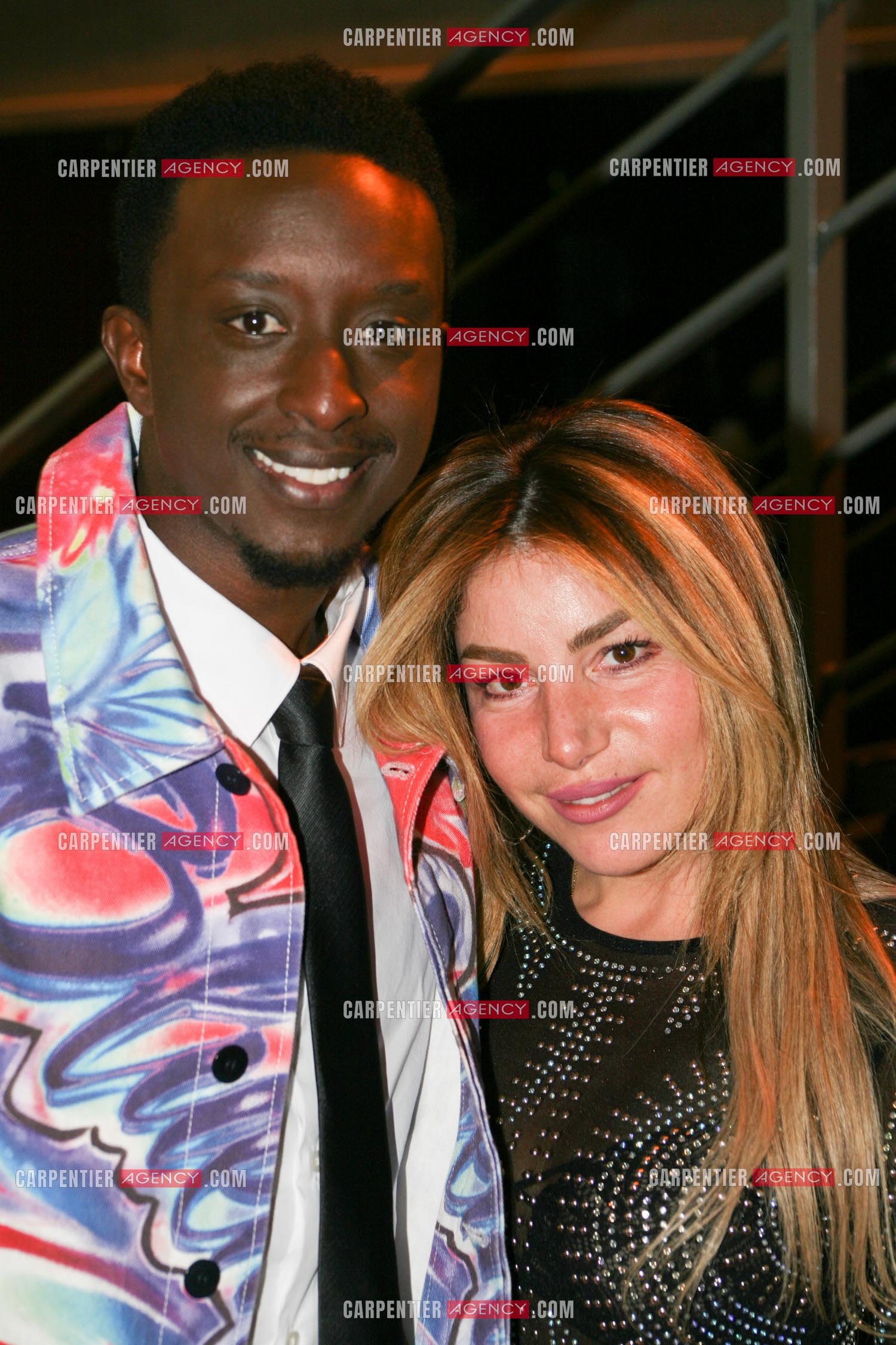 Première du film “ Notre tout petit mariage “ a l'UGC Paris. Ahmed Sylla et Lola Marois.