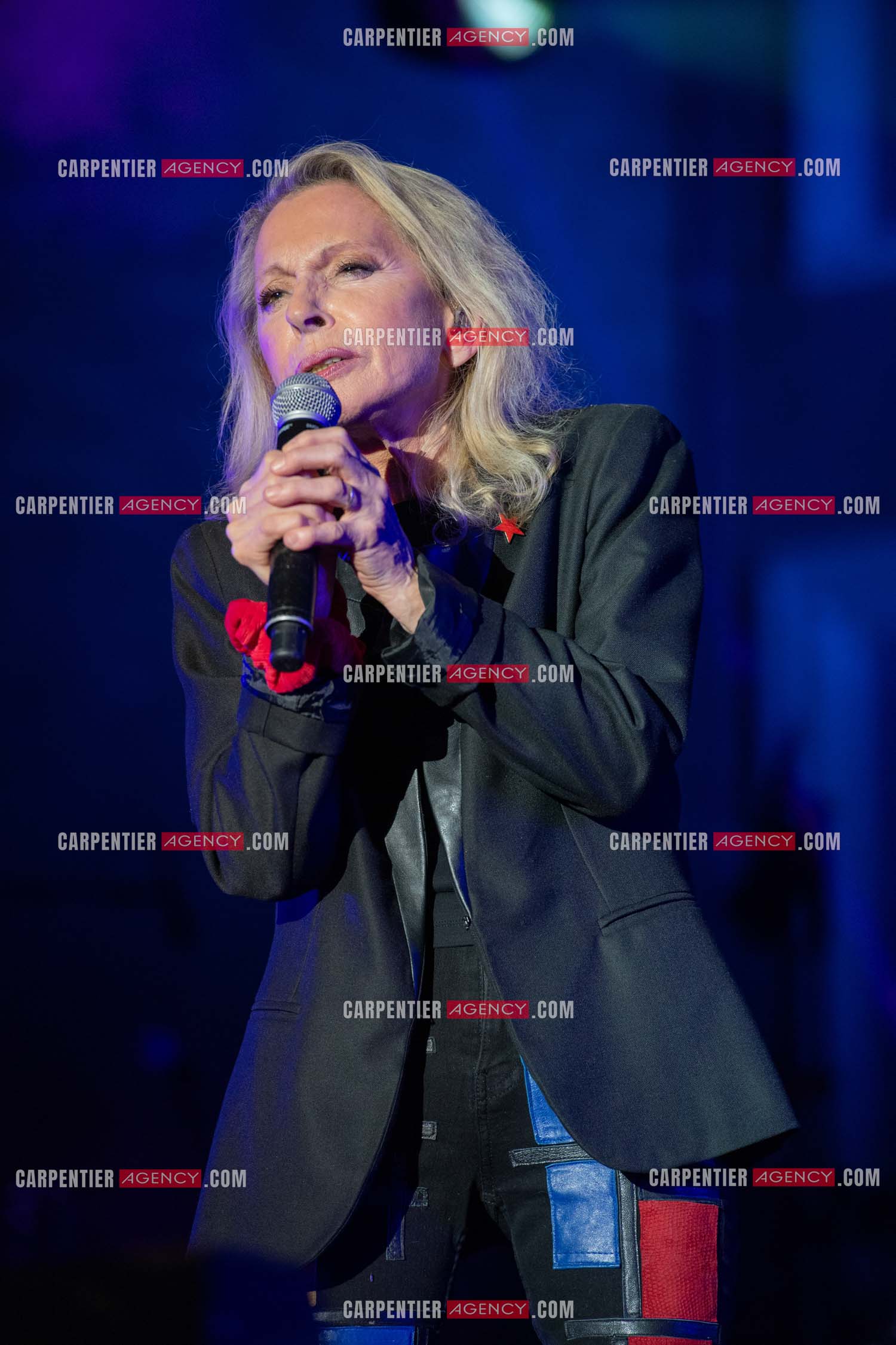 La chanteuse Véronique Sanson en concert lors du festival d'été de Soliès Pont le 17 juillet 2021.  ( Exclusif )