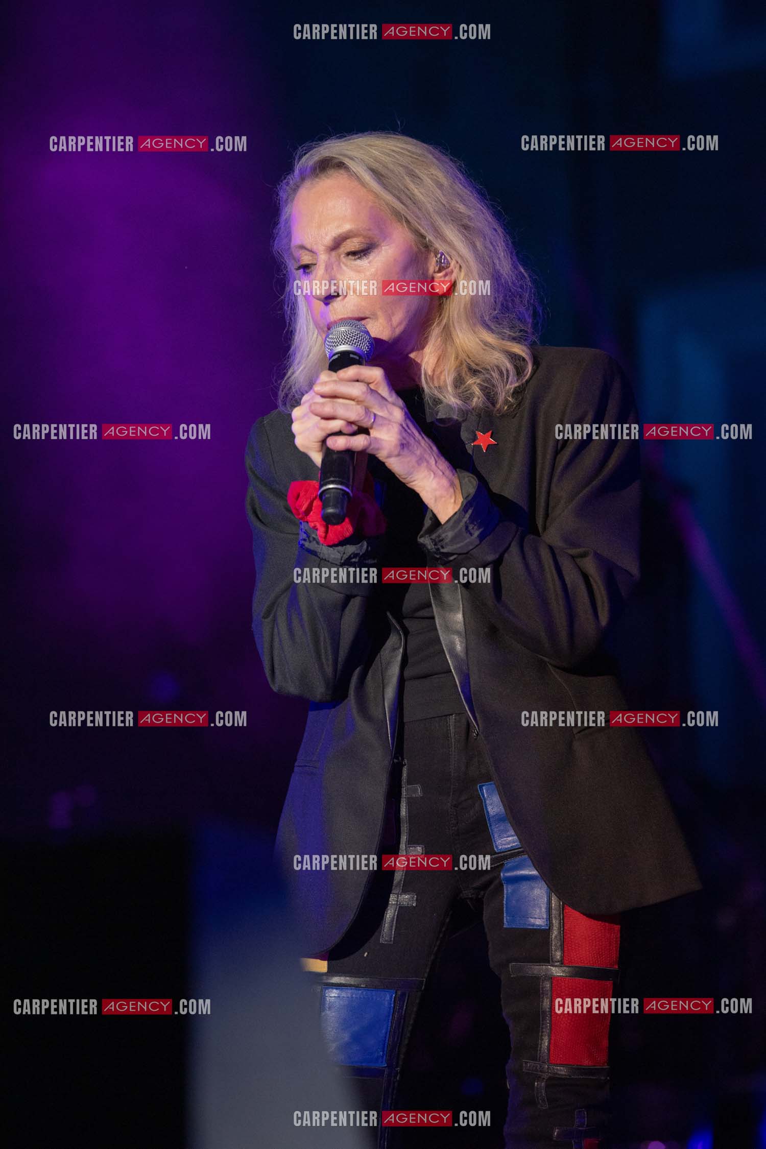 La chanteuse Véronique Sanson en concert lors du festival d'été de Soliès Pont le 17 juillet 2021.  ( Exclusif )