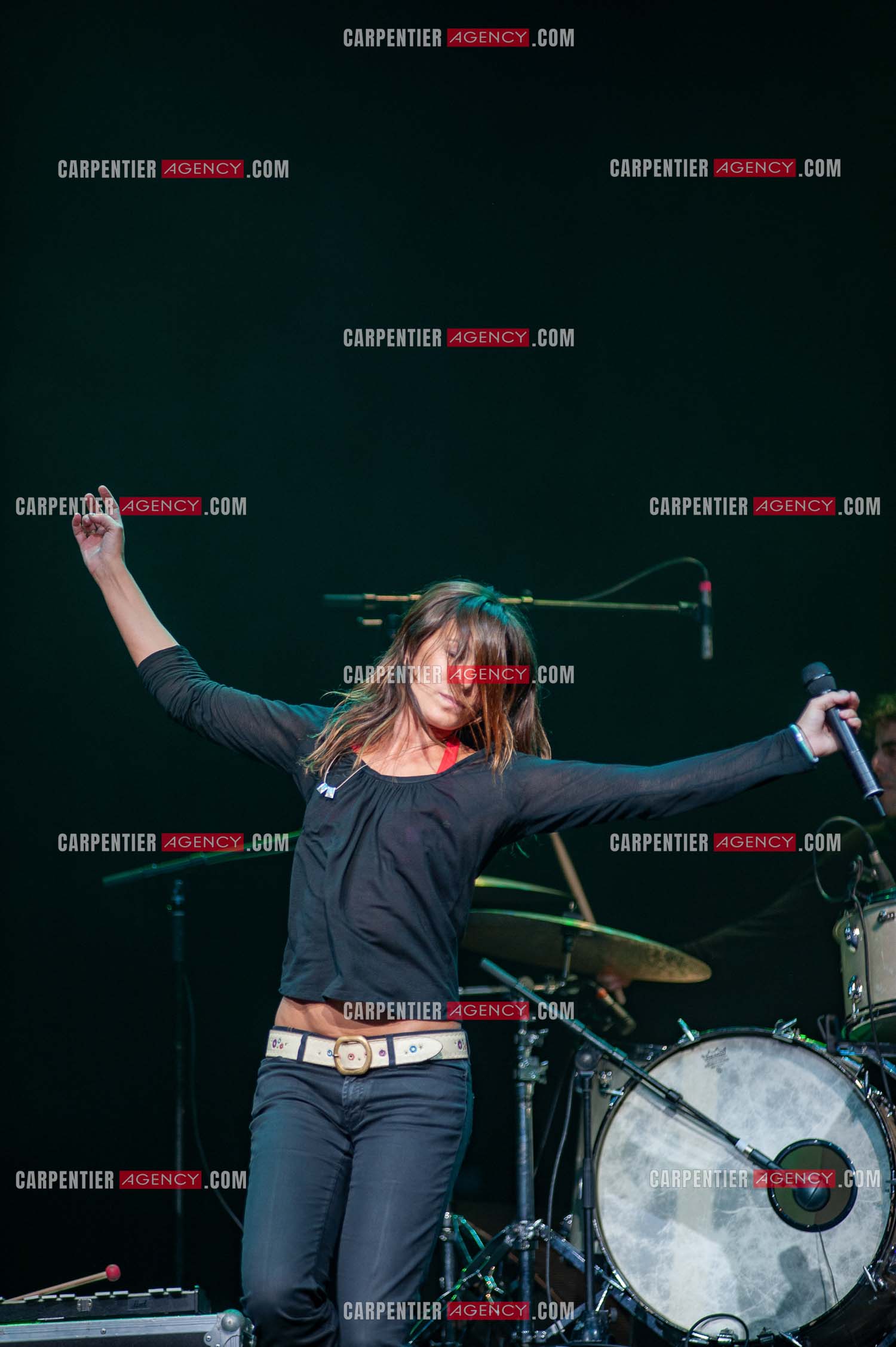 La chanteuse Zazie en concert au Zénith de Paris “ CONCERT POUR LA PLANETE “le 03 Sept 2008.   ( Exclusif )