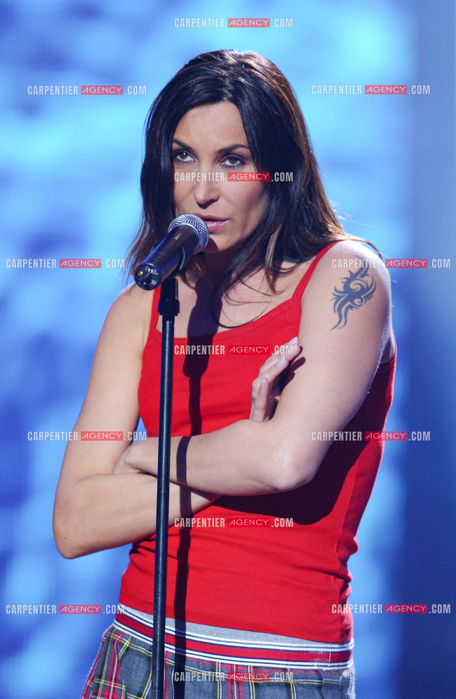 La chanteuse Zazie en concert pour les 20 ans du Zénith de Paris le 14 Jan 2005.                   ( Exclusif )