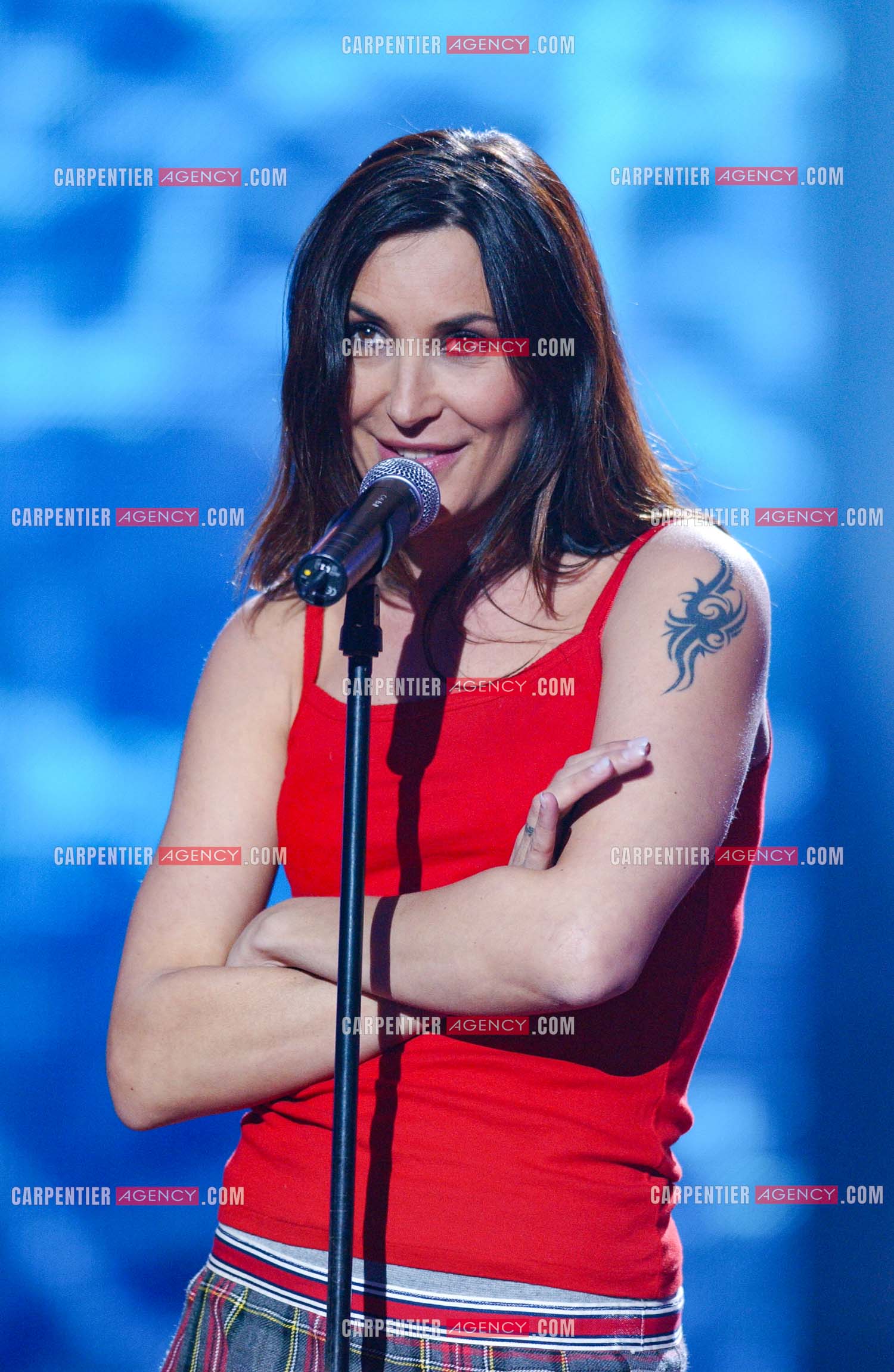 La chanteuse Zazie en concert pour les 20 ans du Zénith de Paris le 14 Jan 2005.                   ( Exclusif )