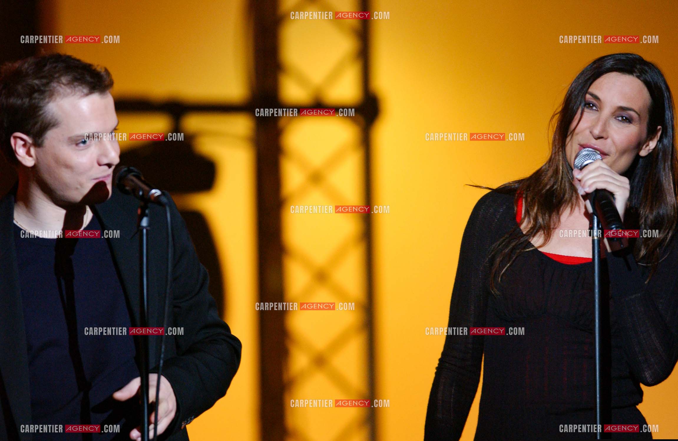 La chanteuse Zazie pour un duo avec le chanteur Bénabar lors du  concert à l'occasion des 20 ans du Zénith de Paris le 14 Jan 2005.                   ( Exclusif )