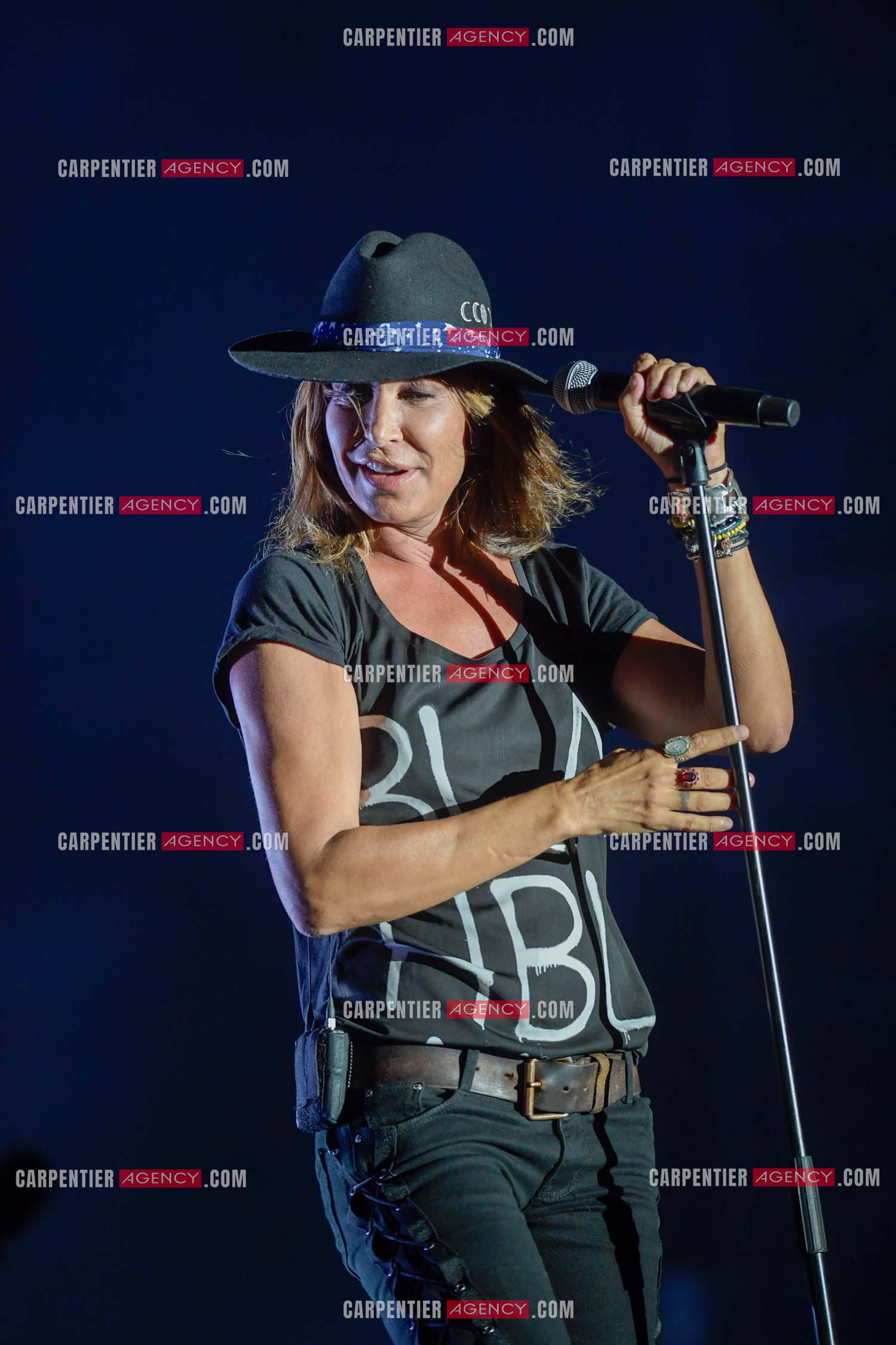 La chanteuse Zazie lors de sa tournée “ ZAZIE L'ESSENCIEL “ le 26 Juillet 2019. ( Exclusif )