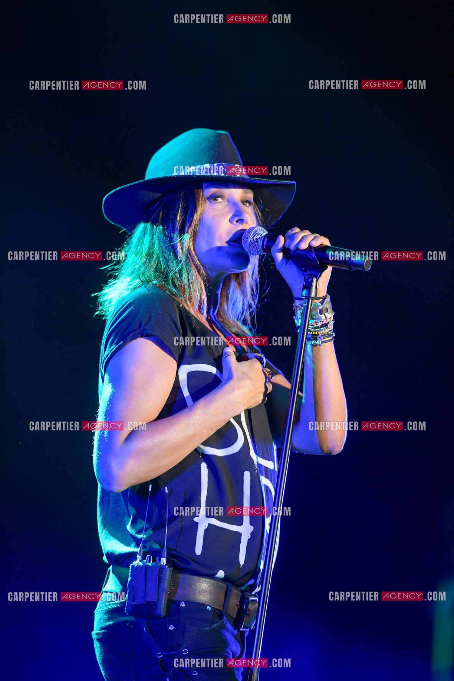 La chanteuse Zazie lors de sa tournée “ ZAZIE L'ESSENCIEL “ le 26 Juillet 2019. ( Exclusif )