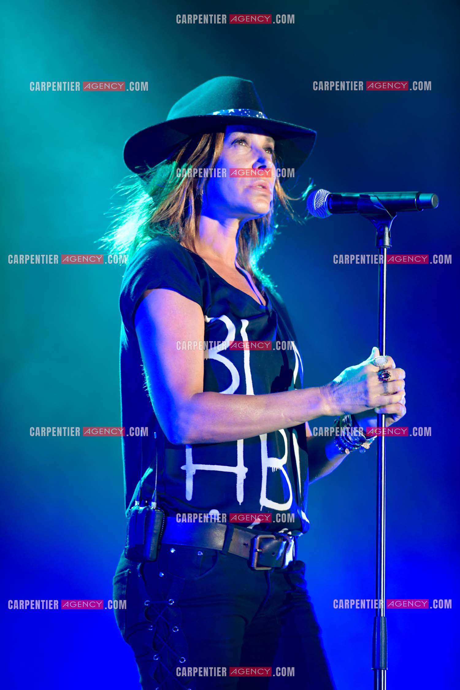 La chanteuse Zazie lors de sa tournée “ ZAZIE L'ESSENCIEL “ le 26 Juillet 2019. ( Exclusif )