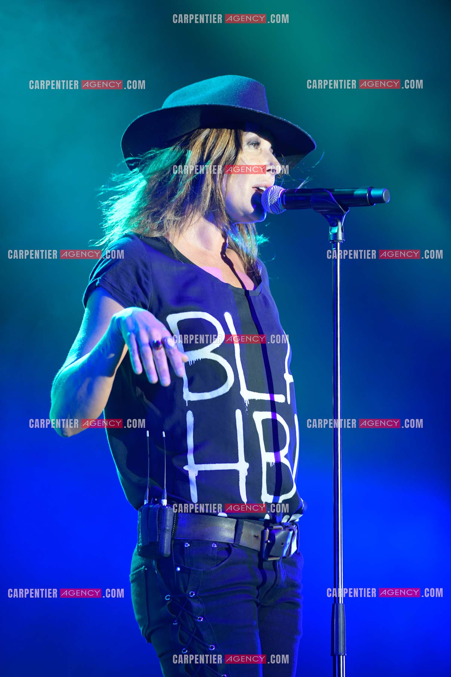 La chanteuse Zazie lors de sa tournée “ ZAZIE L'ESSENCIEL “ le 26 Juillet 2019. ( Exclusif )
