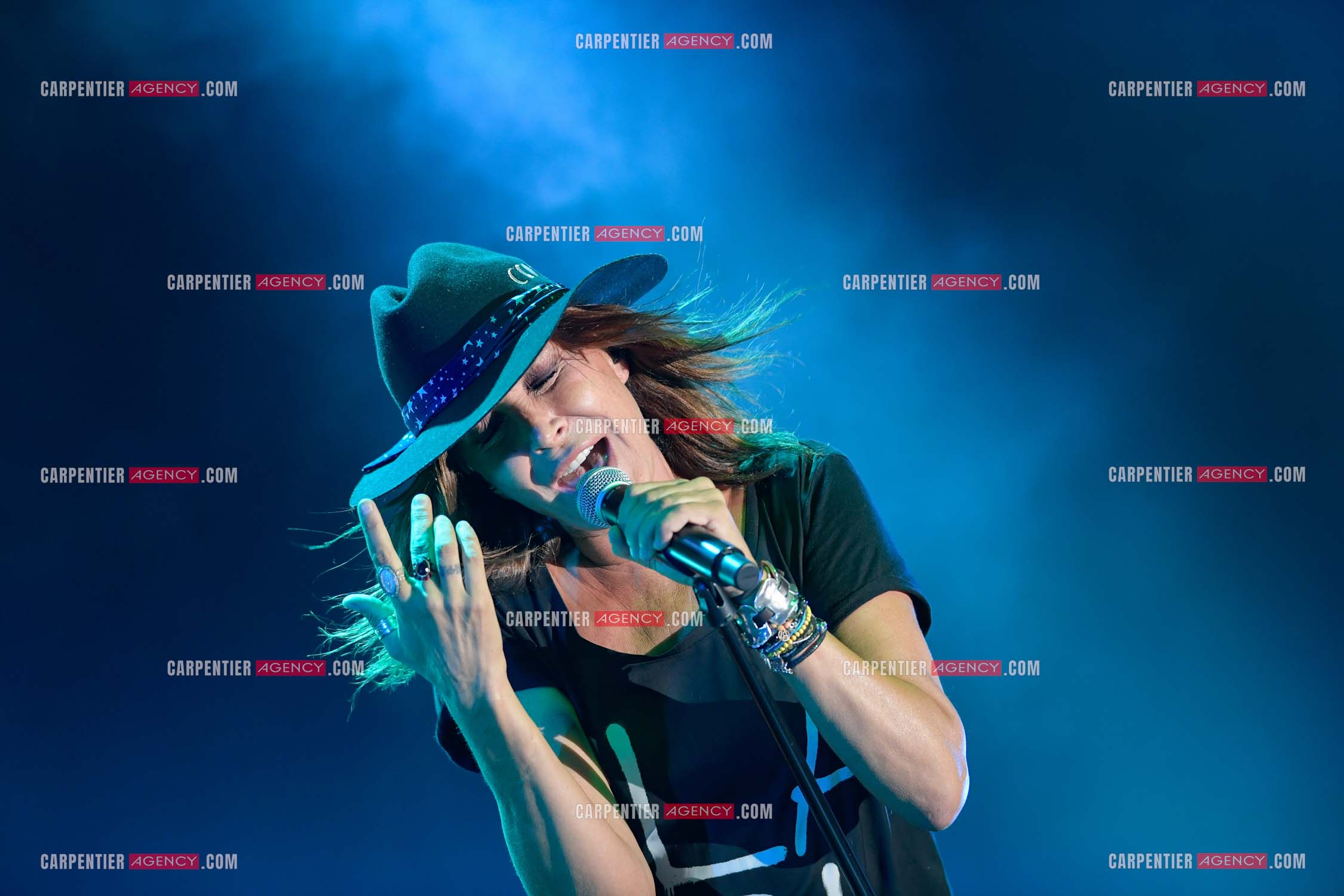 La chanteuse Zazie lors de sa tournée “ ZAZIE L'ESSENCIEL “ le 26 Juillet 2019. ( Exclusif )