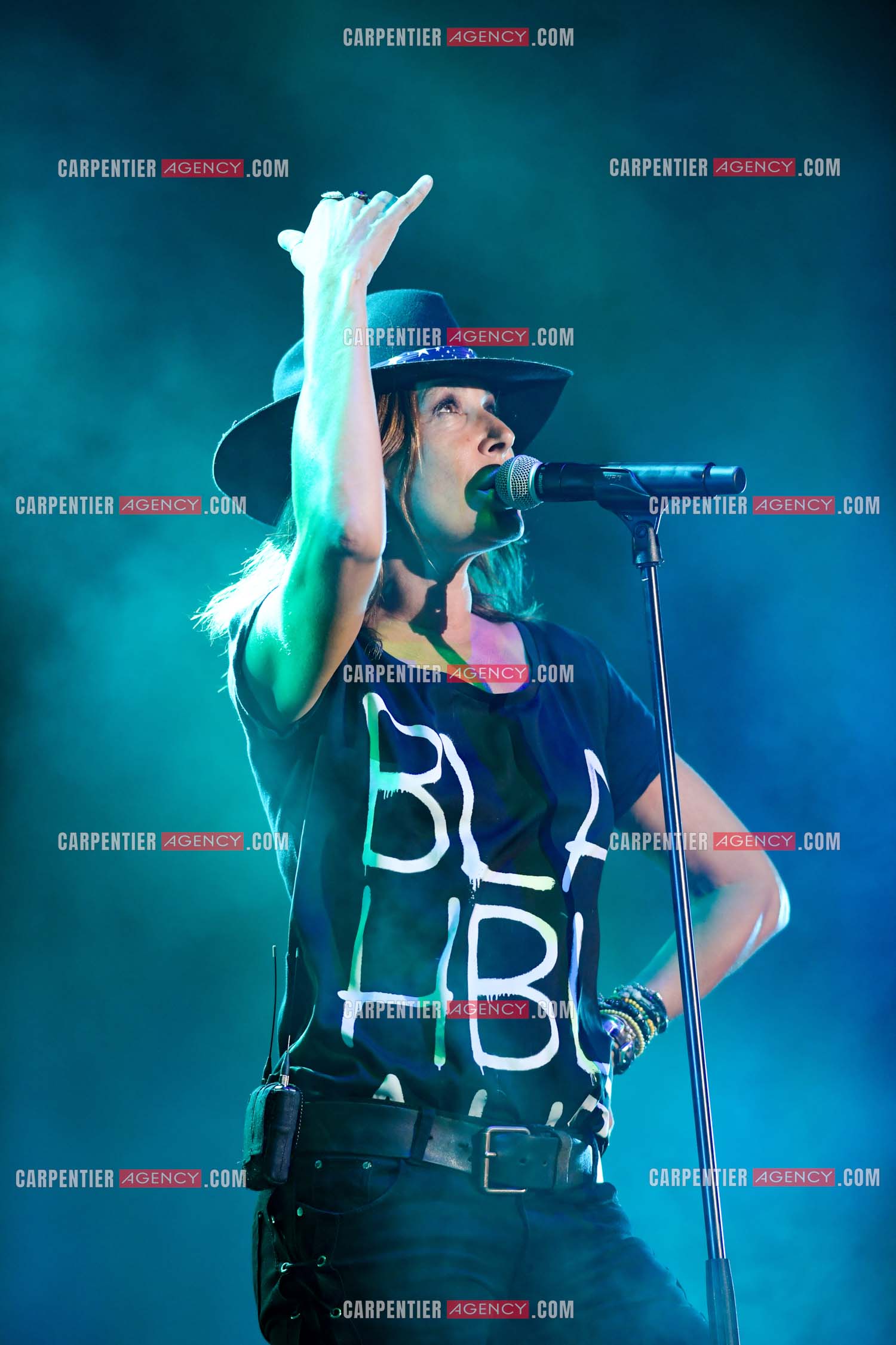 La chanteuse Zazie lors de sa tournée “ ZAZIE L'ESSENCIEL “ le 26 Juillet 2019. ( Exclusif )