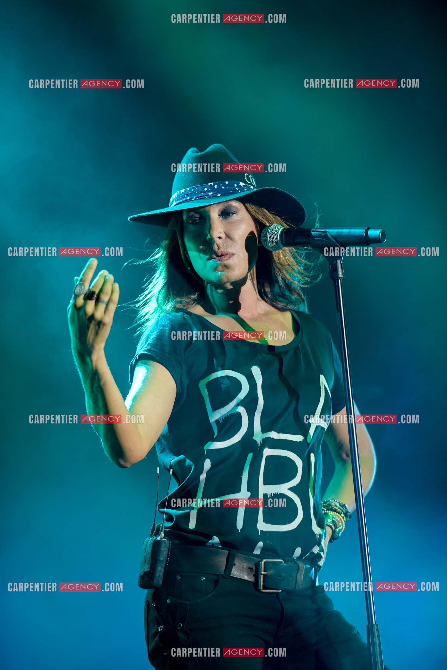 La chanteuse Zazie lors de sa tournée “ ZAZIE L'ESSENCIEL “ le 26 Juillet 2019. ( Exclusif )