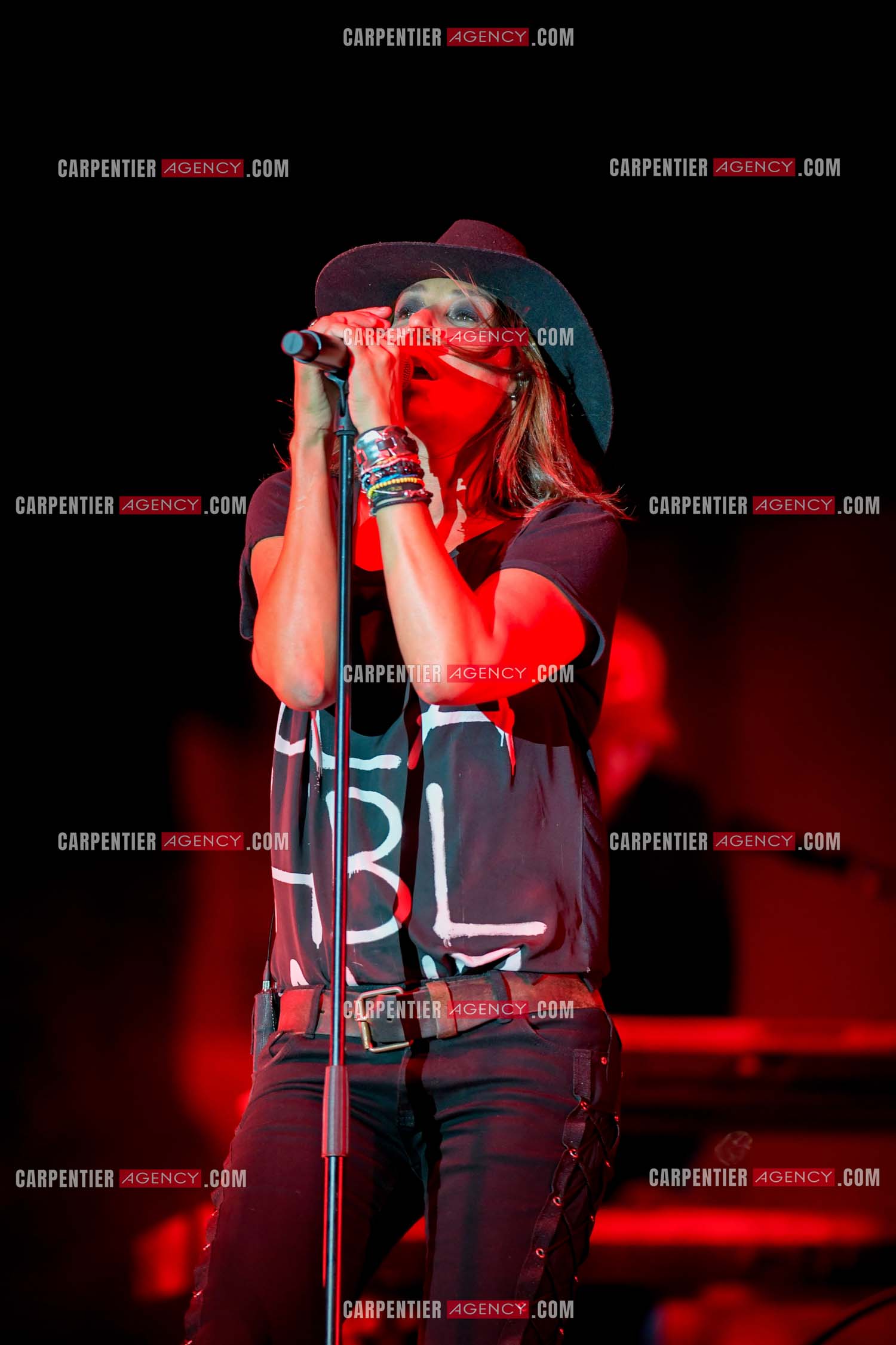 La chanteuse Zazie lors de sa tournée “ ZAZIE L'ESSENCIEL “ le 26 Juillet 2019. ( Exclusif )