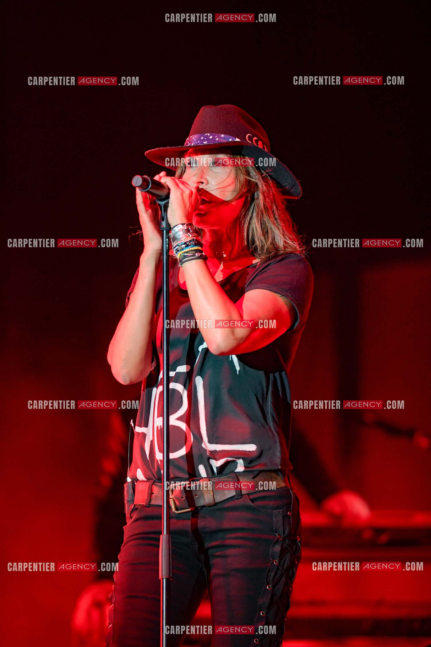 La chanteuse Zazie lors de sa tournée “ ZAZIE L'ESSENCIEL “ le 26 Juillet 2019. ( Exclusif )
