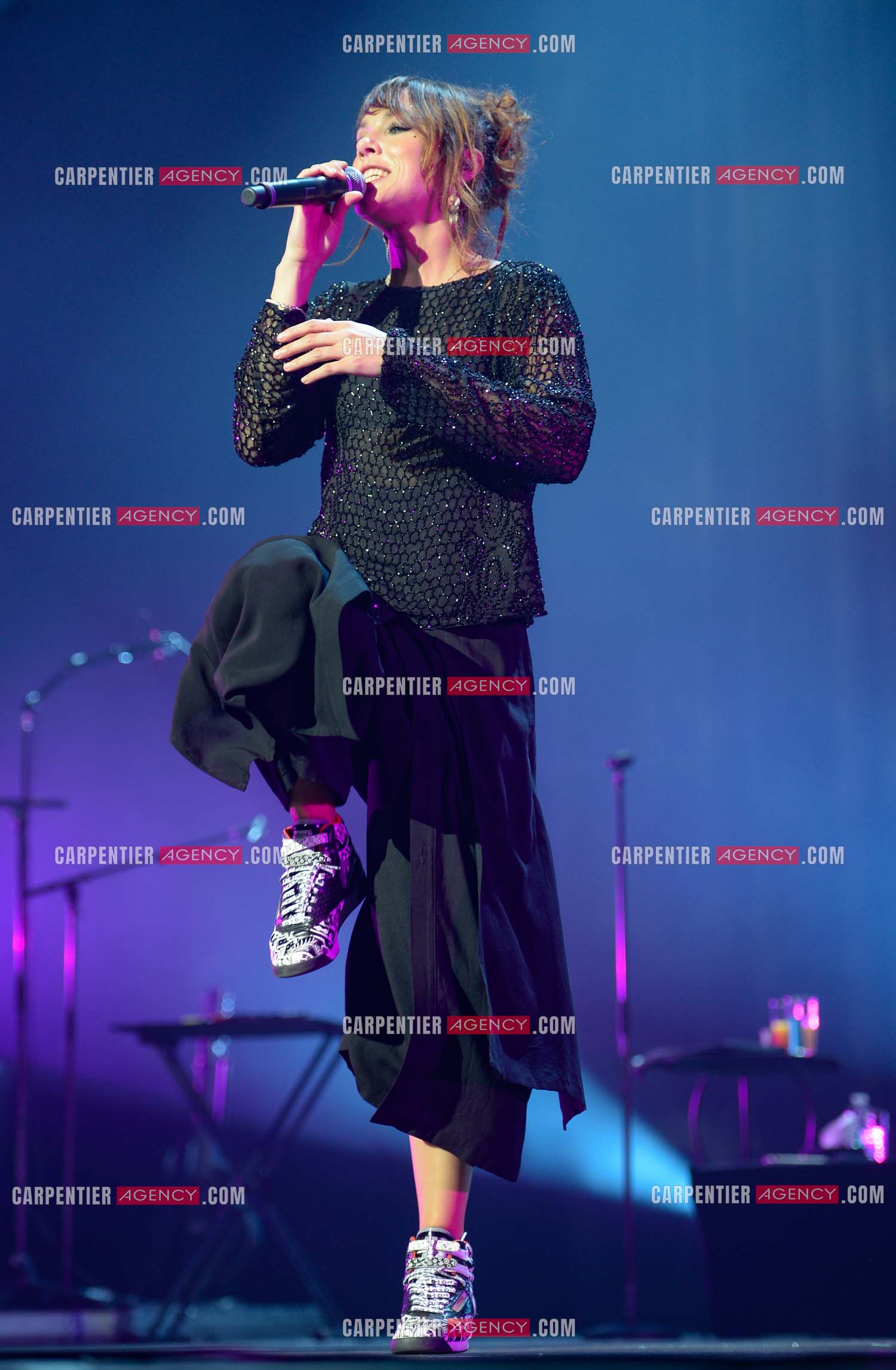 La chanteuse Zaz en concert au Zénith de Paris.    ( Exclusif )