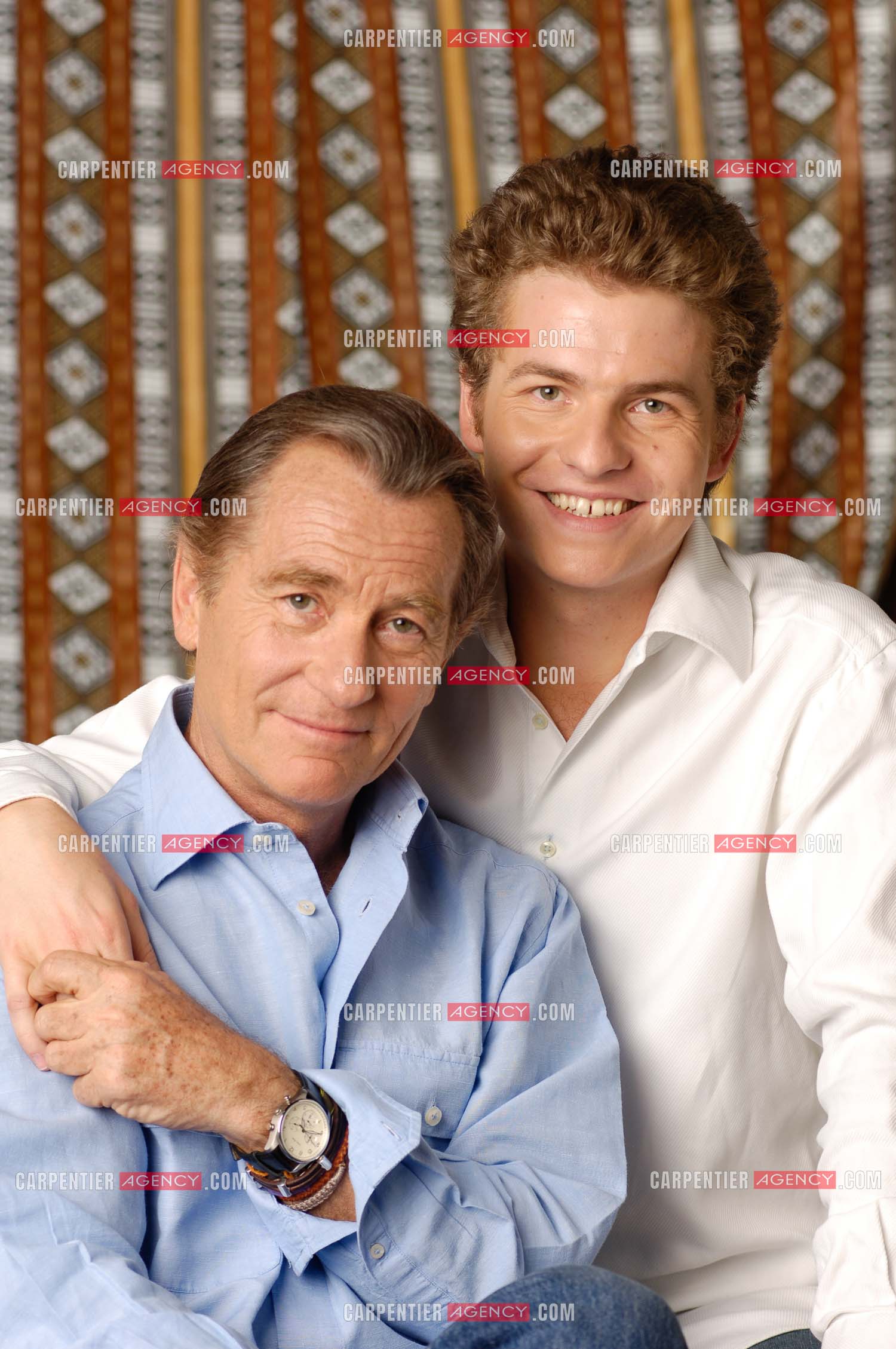 Le journaliste William Leymergie et son fils Gery.     ( Exclusif )