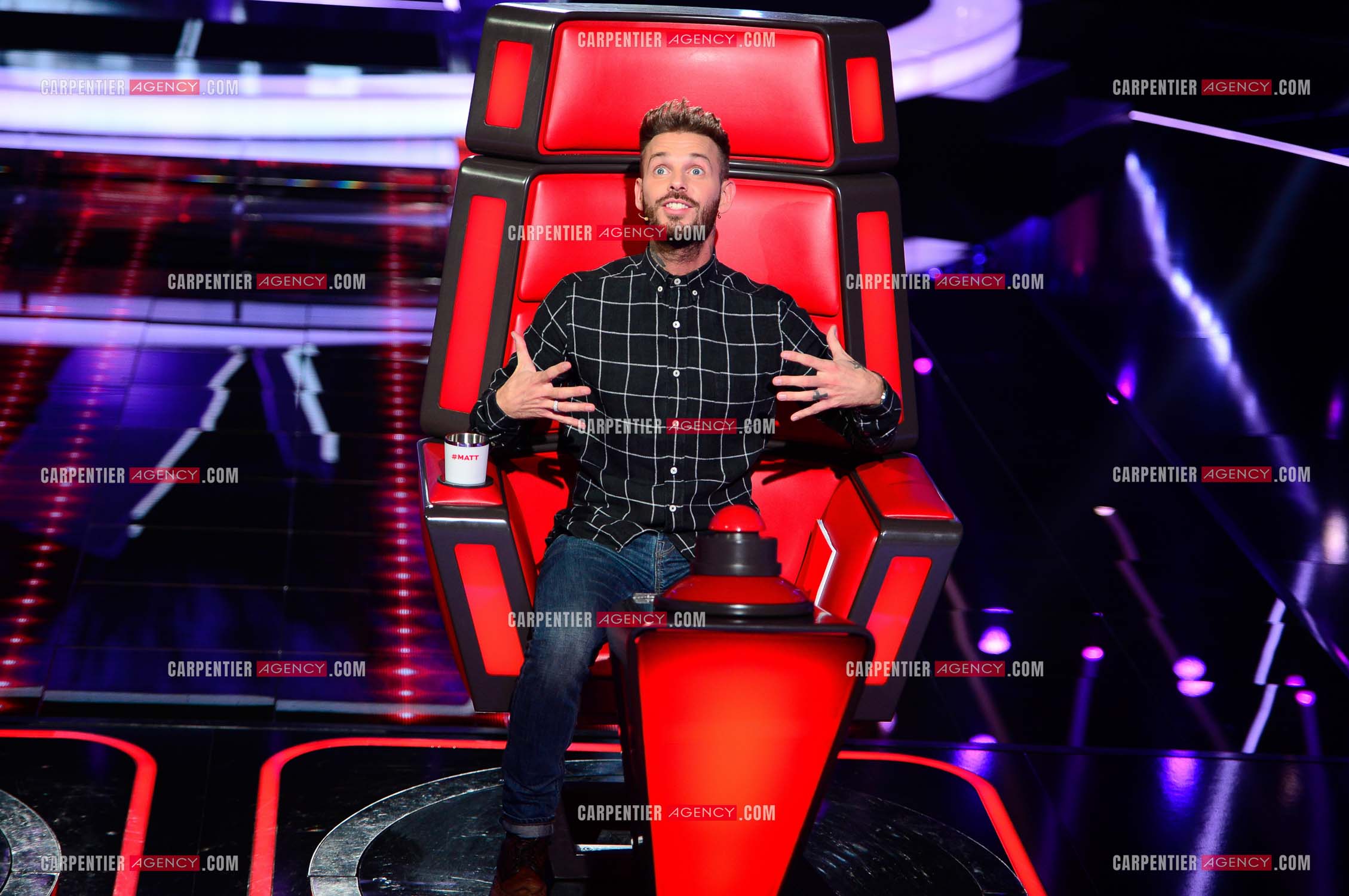 Saison 3 de l'émission The Voice Kids en 2015. Le coach Matt Pokora.            ( Exclusif )