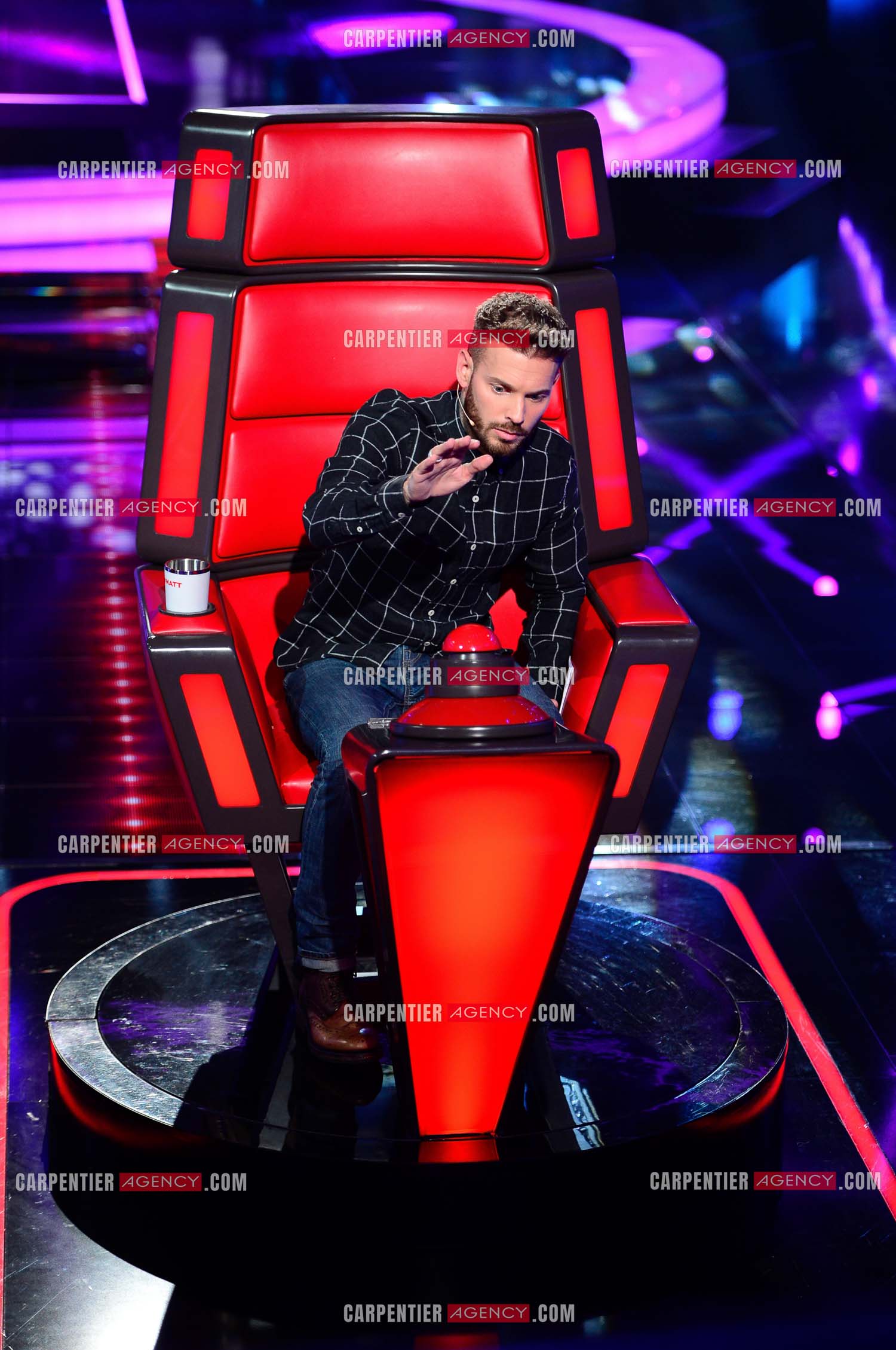 Saison 3 de l'émission The Voice Kids en 2015. Le coach Matt Pokora.            ( Exclusif )
