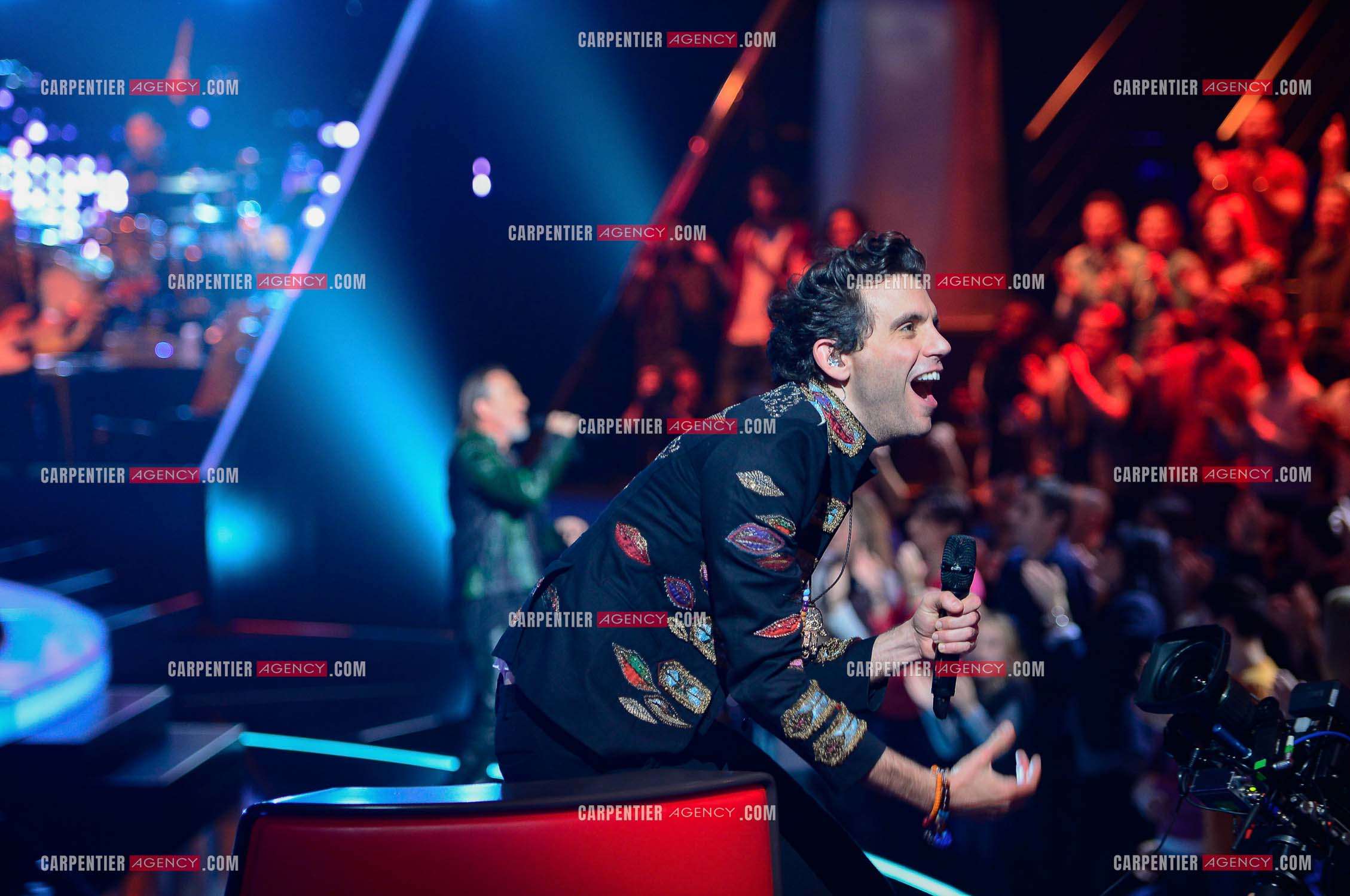 Saison 5 de l'émission The Voice en 2016.  Le coach Mika.          ( Exclusif )