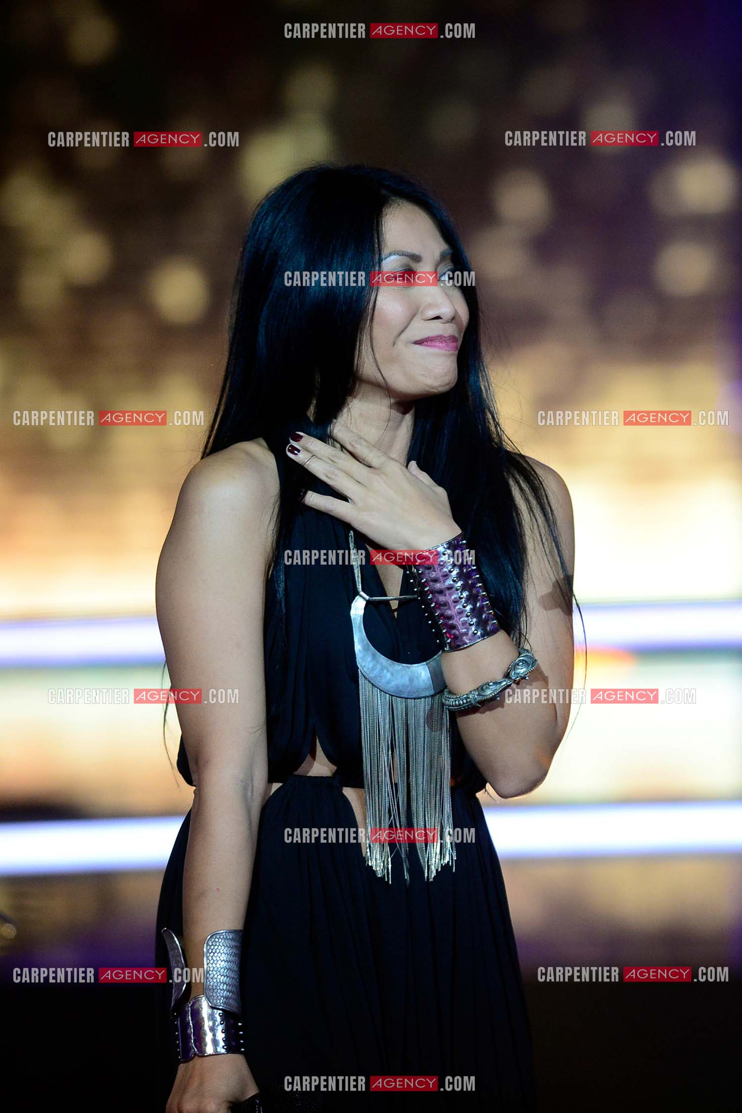 Saison 5 de l'émission The Voice en 2016. La chanteuse Angunn invitée de l'émission.     ( Exclusif )