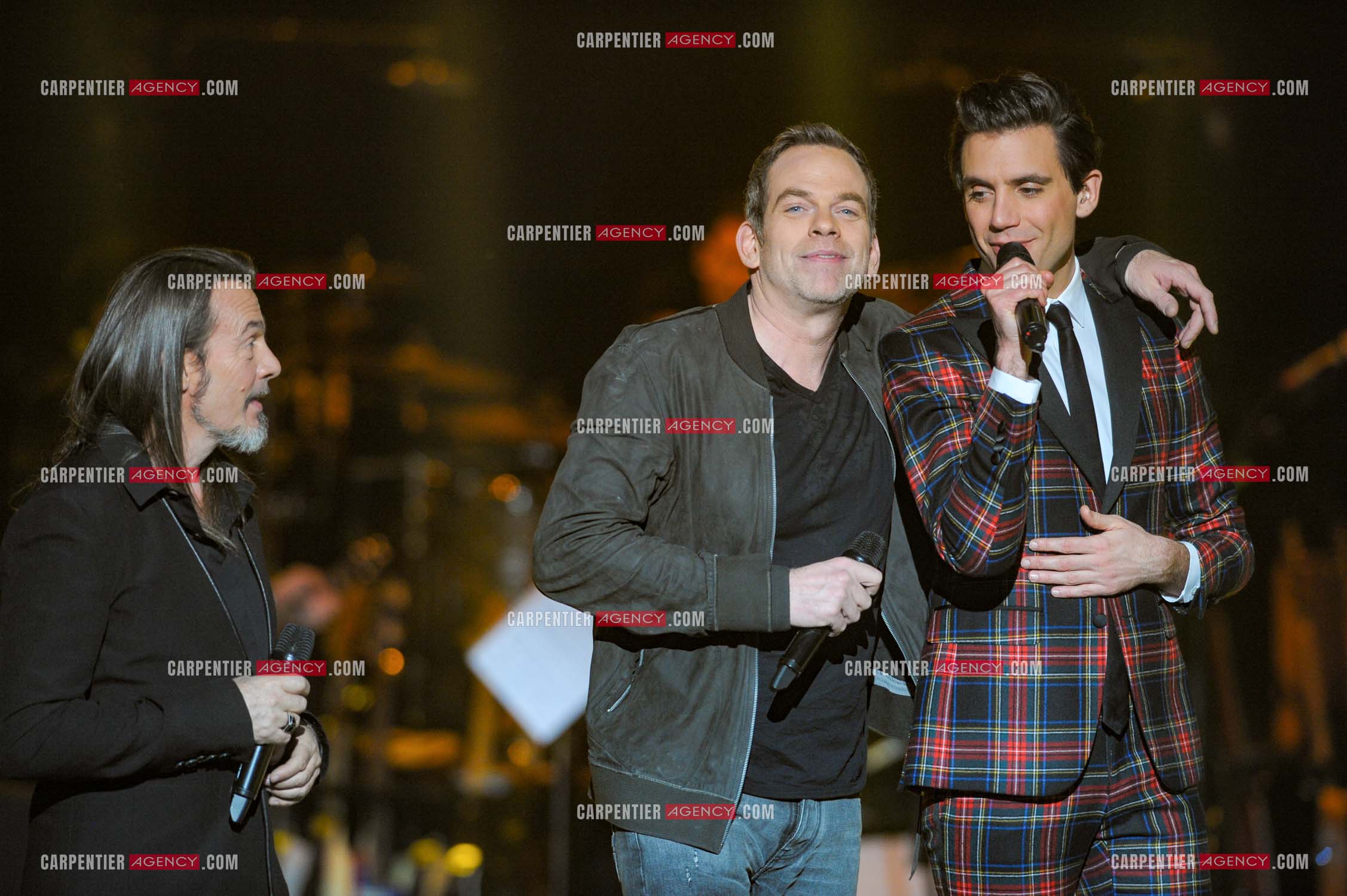 Saison 3 de l'émission The Voice. Les 3 coachs Florent Pagny, Garou et Mika.           ( Exclusif )
