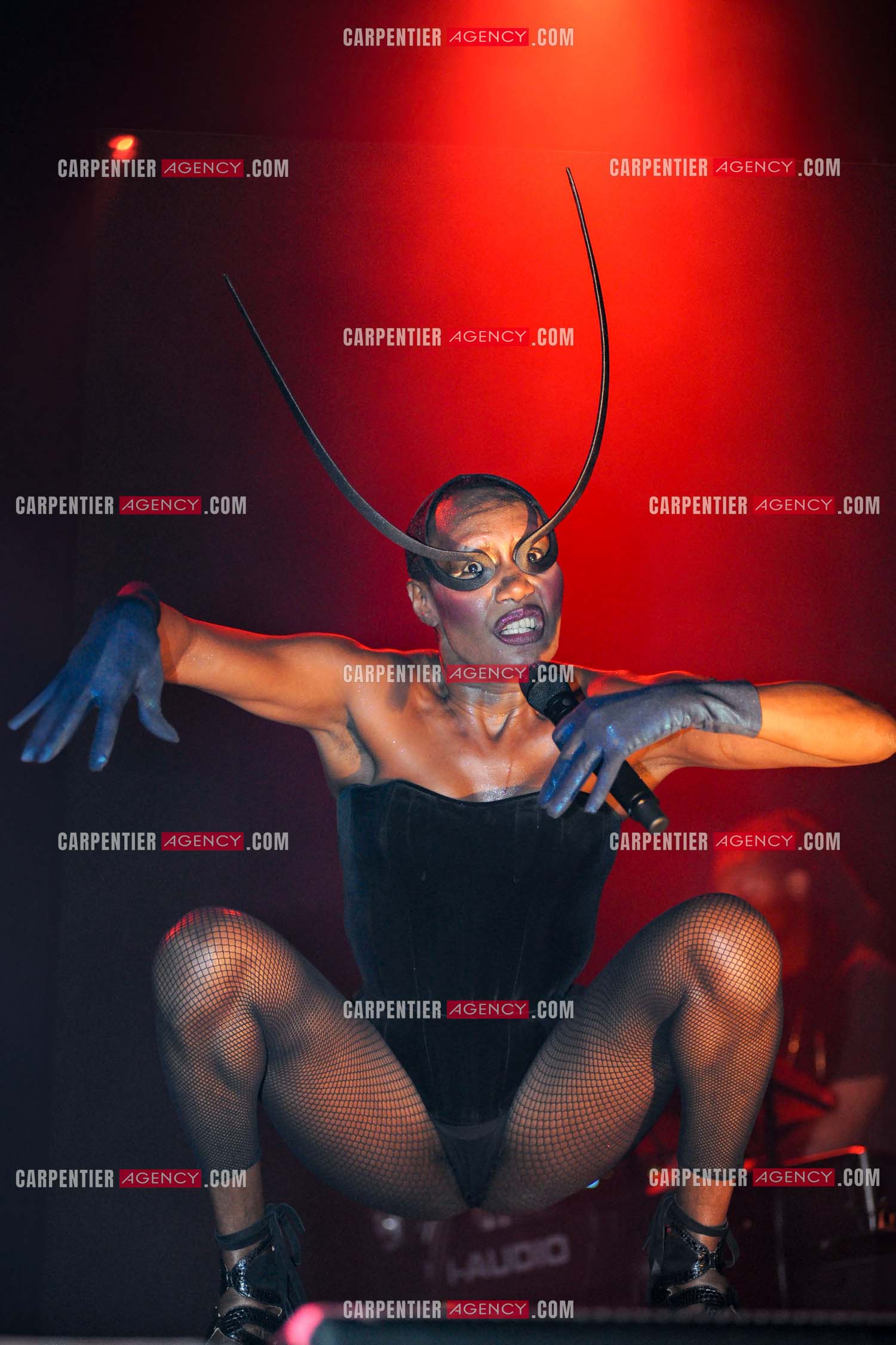 La chanteuse Grace Jones en concert au Grand Rex à Paris le 23 mars 2009.  ( Exclusif )
