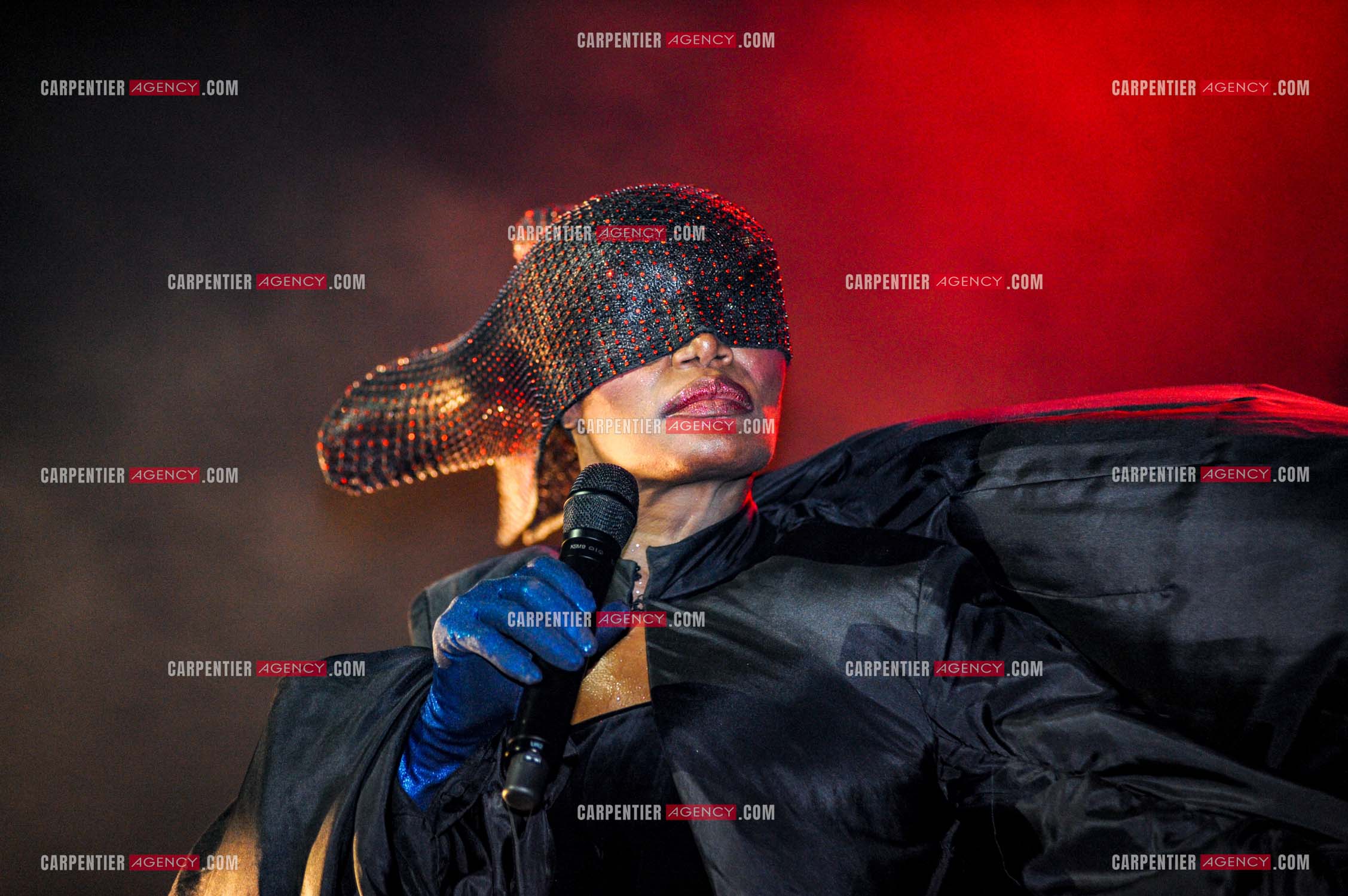 La chanteuse Grace Jones en concert au Grand Rex à Paris le 23 mars 2009.  ( Exclusif )
