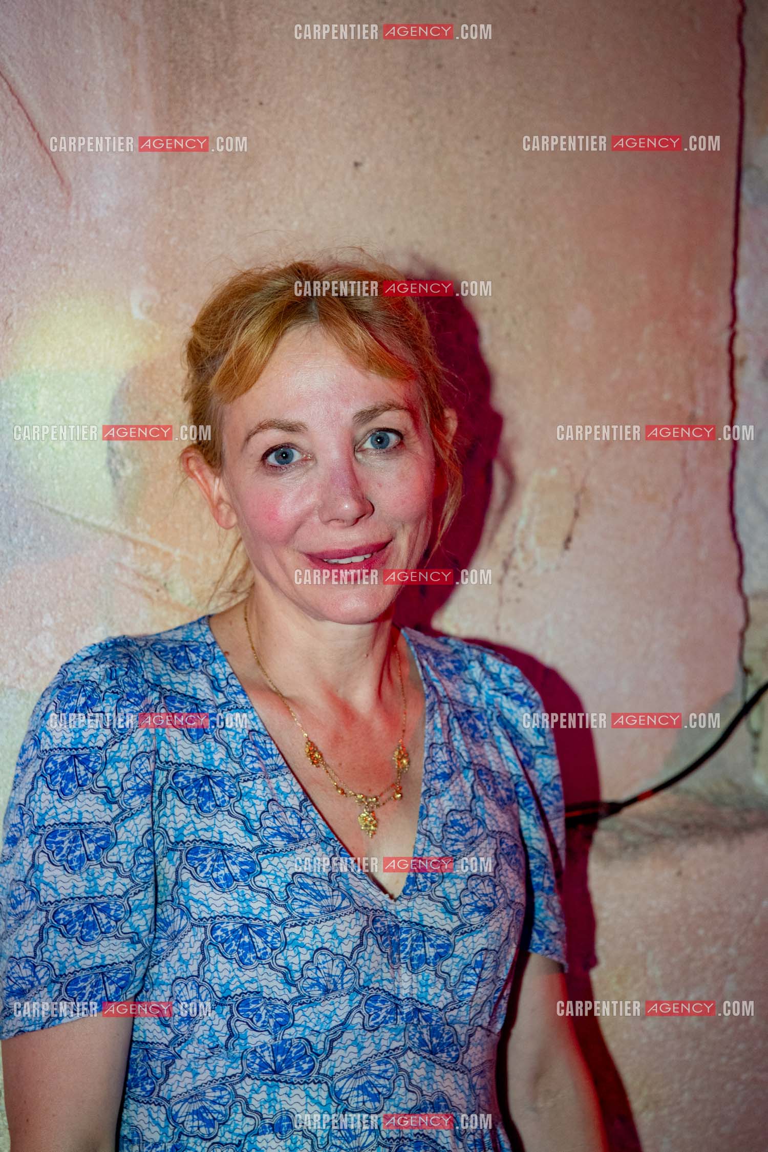 L'actrice Julie Depardieu et l'acteur Stefan Druet Toukaïeff réunis pour la pièce “Bunker“ au festival Cardin à Lacoste le 14 juillet 2024.  ( Exclusif )