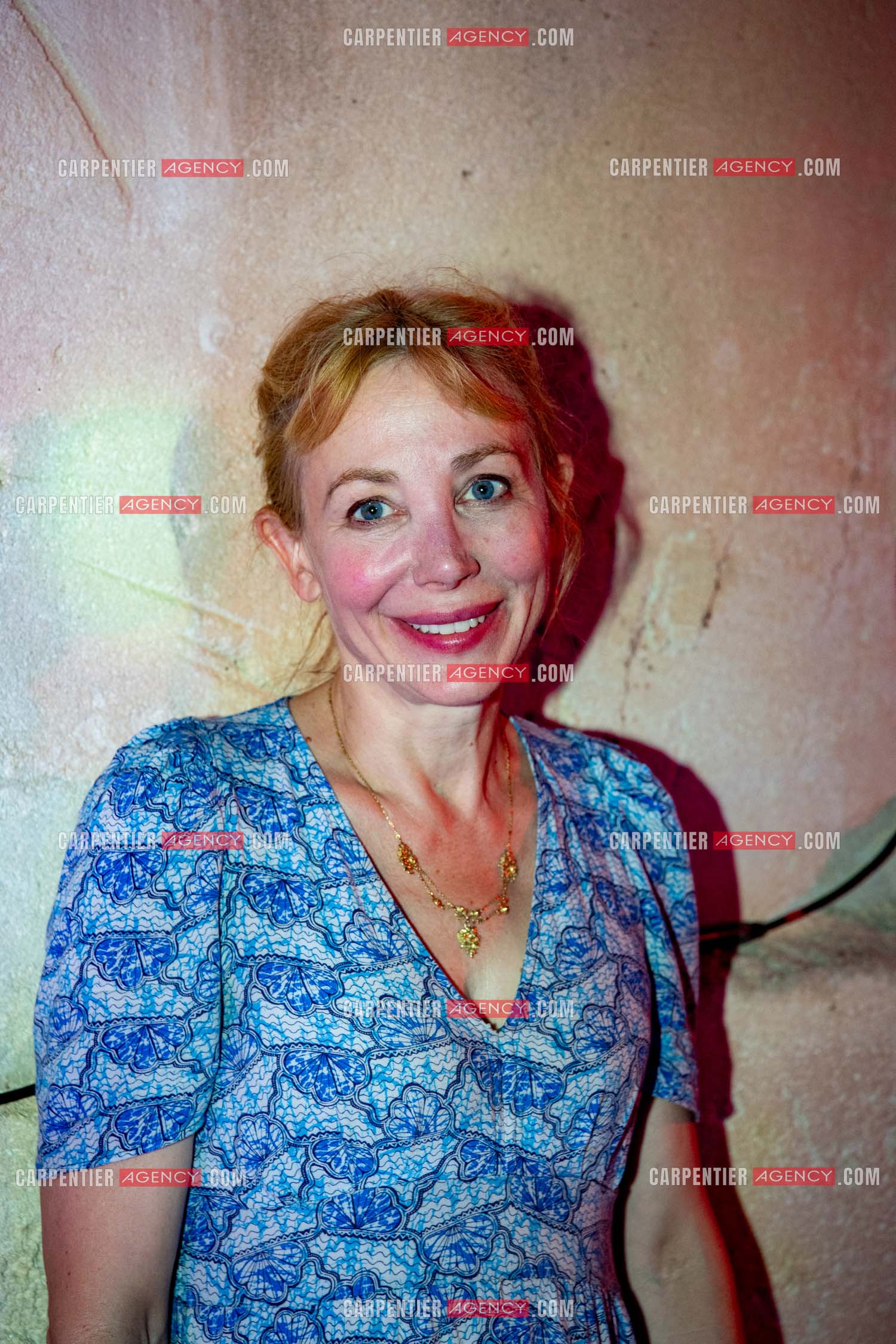L'actrice Julie Depardieu et l'acteur Stefan Druet Toukaïeff réunis pour la pièce “Bunker“ au festival Cardin à Lacoste le 14 juillet 2024.  ( Exclusif )