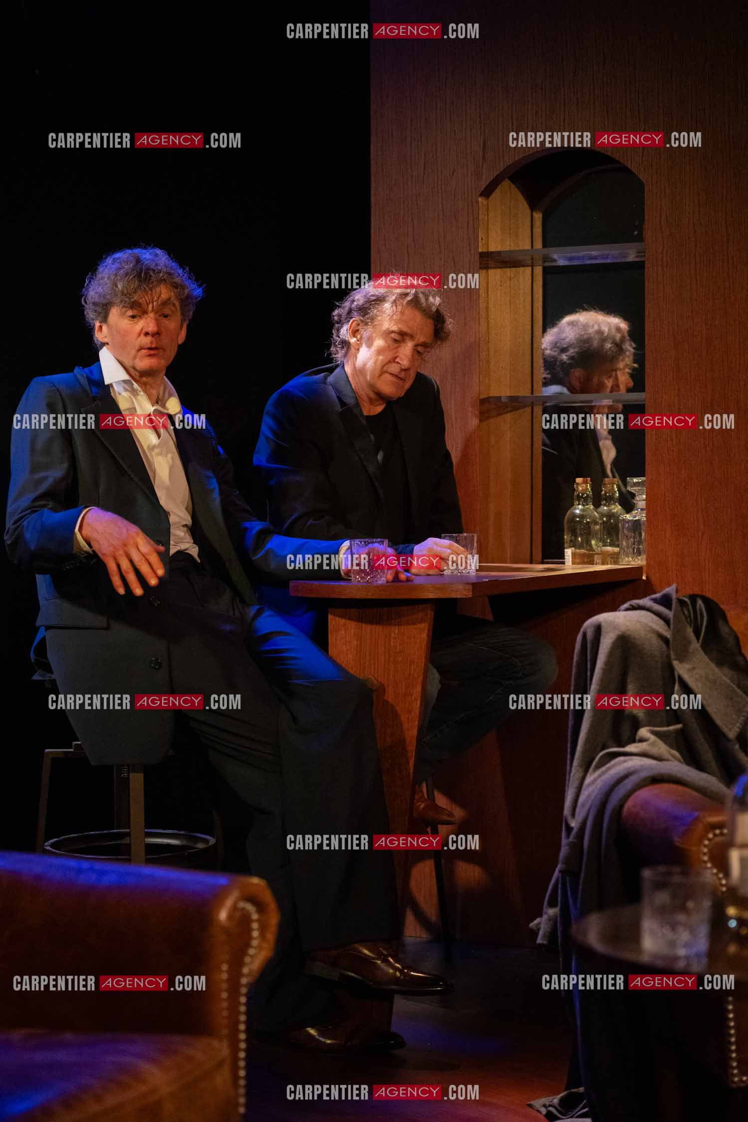 Actuellement à l'affiche au Festival d'Avignon, la pièce “UNE HEURE À T'ATTENDRE“ au théâtre du Chêne Noir à Avignon, les acteurs Thierry Frémont et Nicolas Vaude.  ( Exclusif )