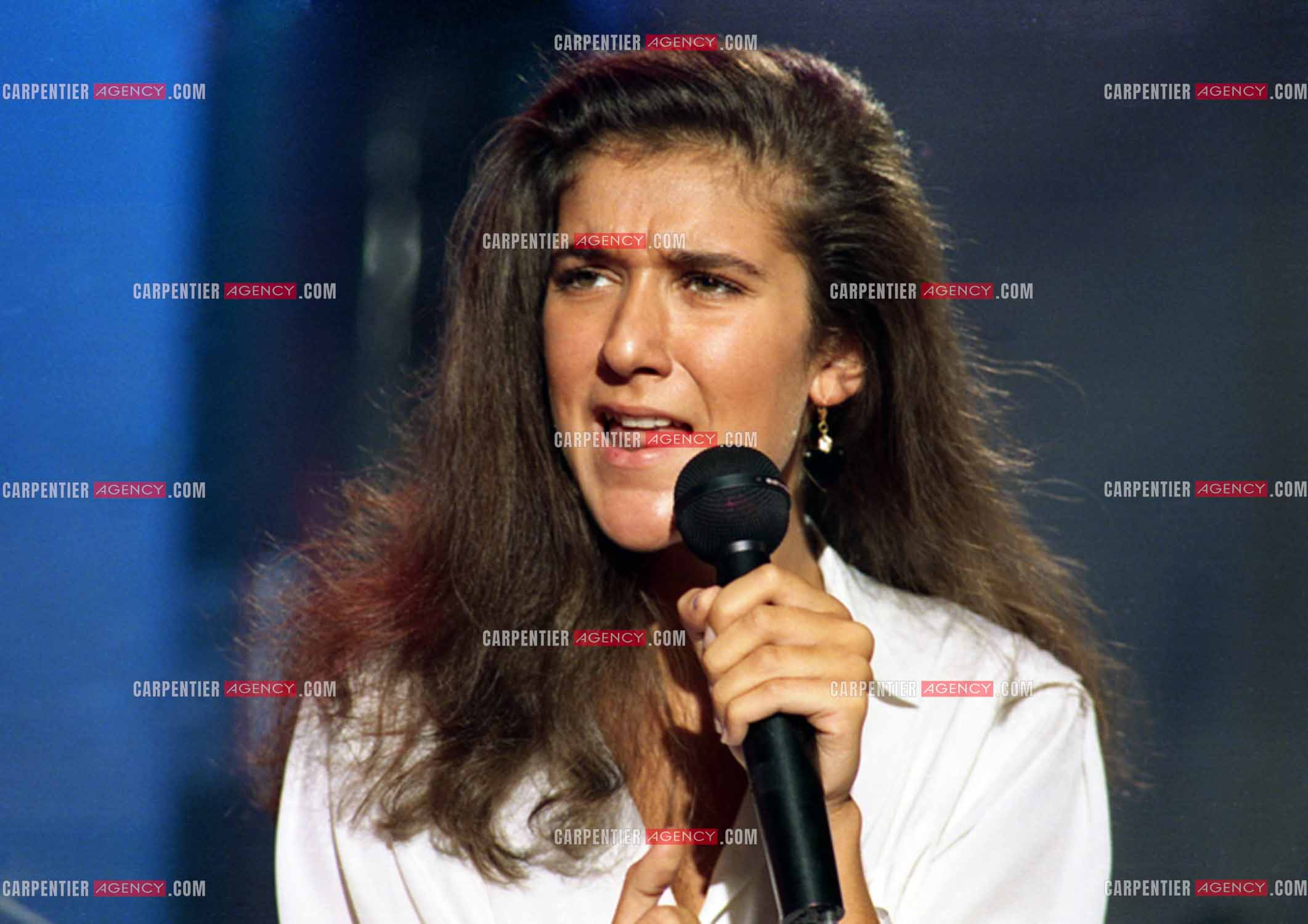 Les débuts de la chanteuse Céline Dion dans l'émission "Champs-Élysées" en 1983.    ( Exclusif )