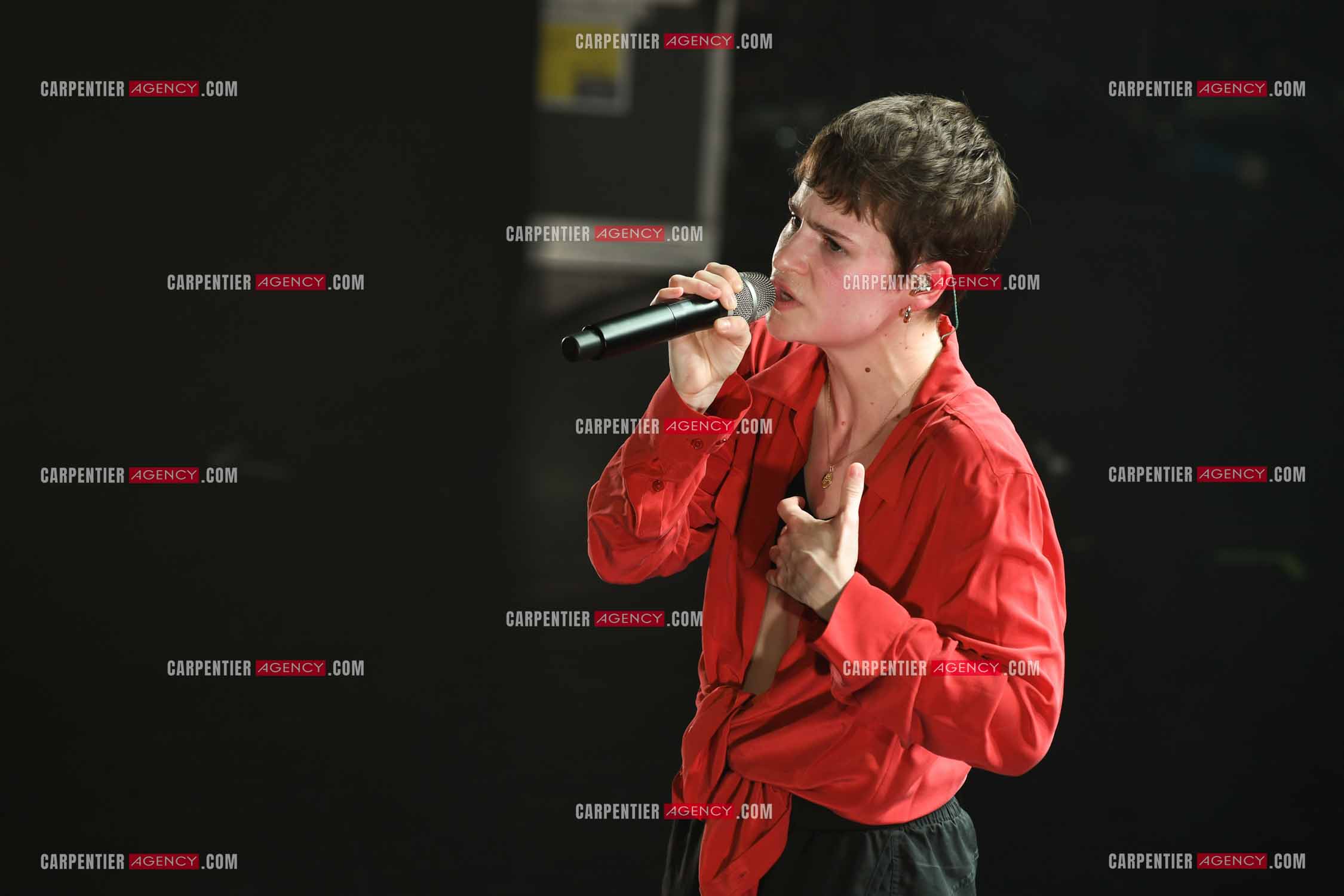 Concert au TRIANON “ POP-ROCK LIVE “ organisé par RTL2 le 05 Octobre 2018 à Paris. La chanteuse Christine and the Queens.   ( Exclusif )
