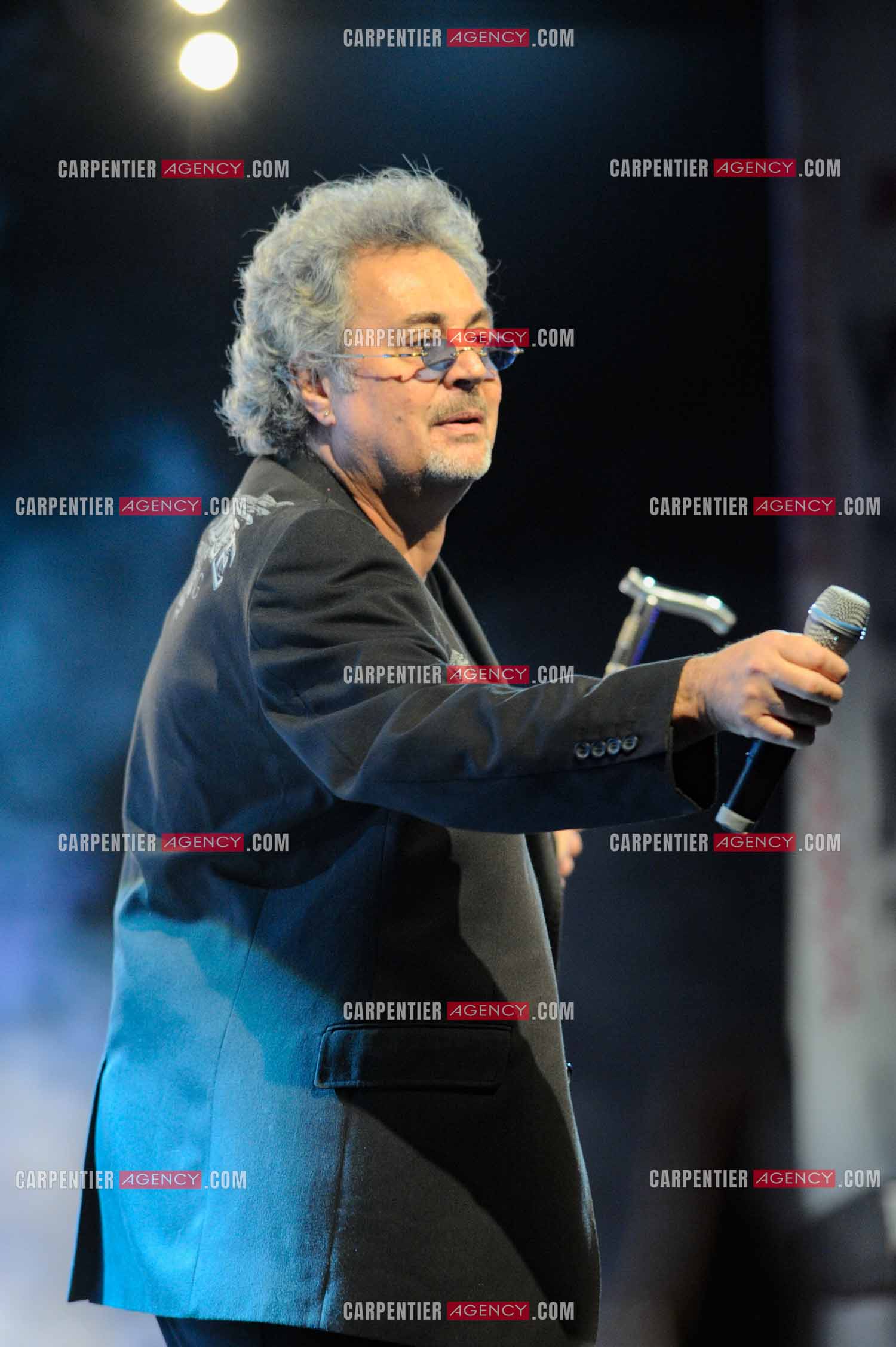Le chanteur Patrick Hernandez en concert en 2011.  ( Exclusif )